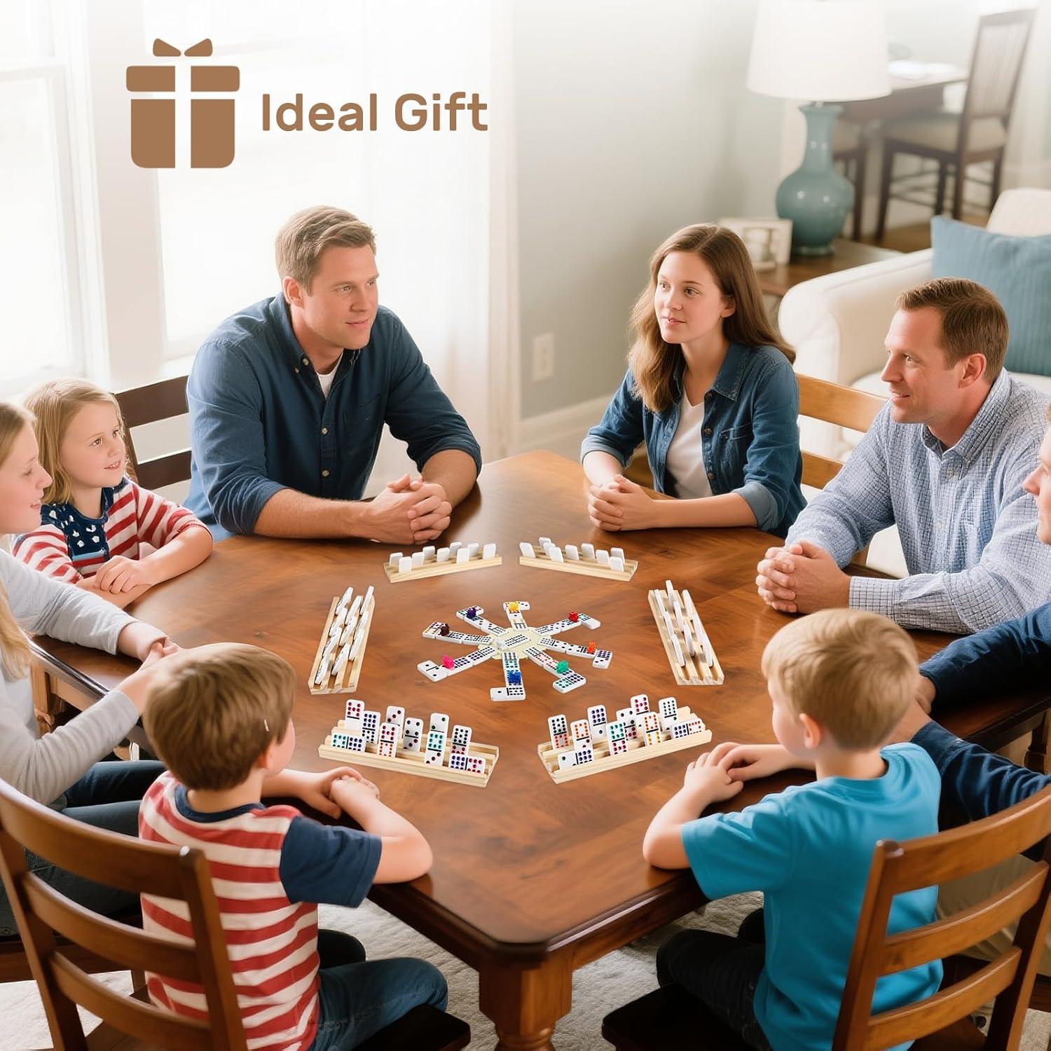 Juego de Dominó Mexicano Doble 12 Uvcany con 8 Bandejas