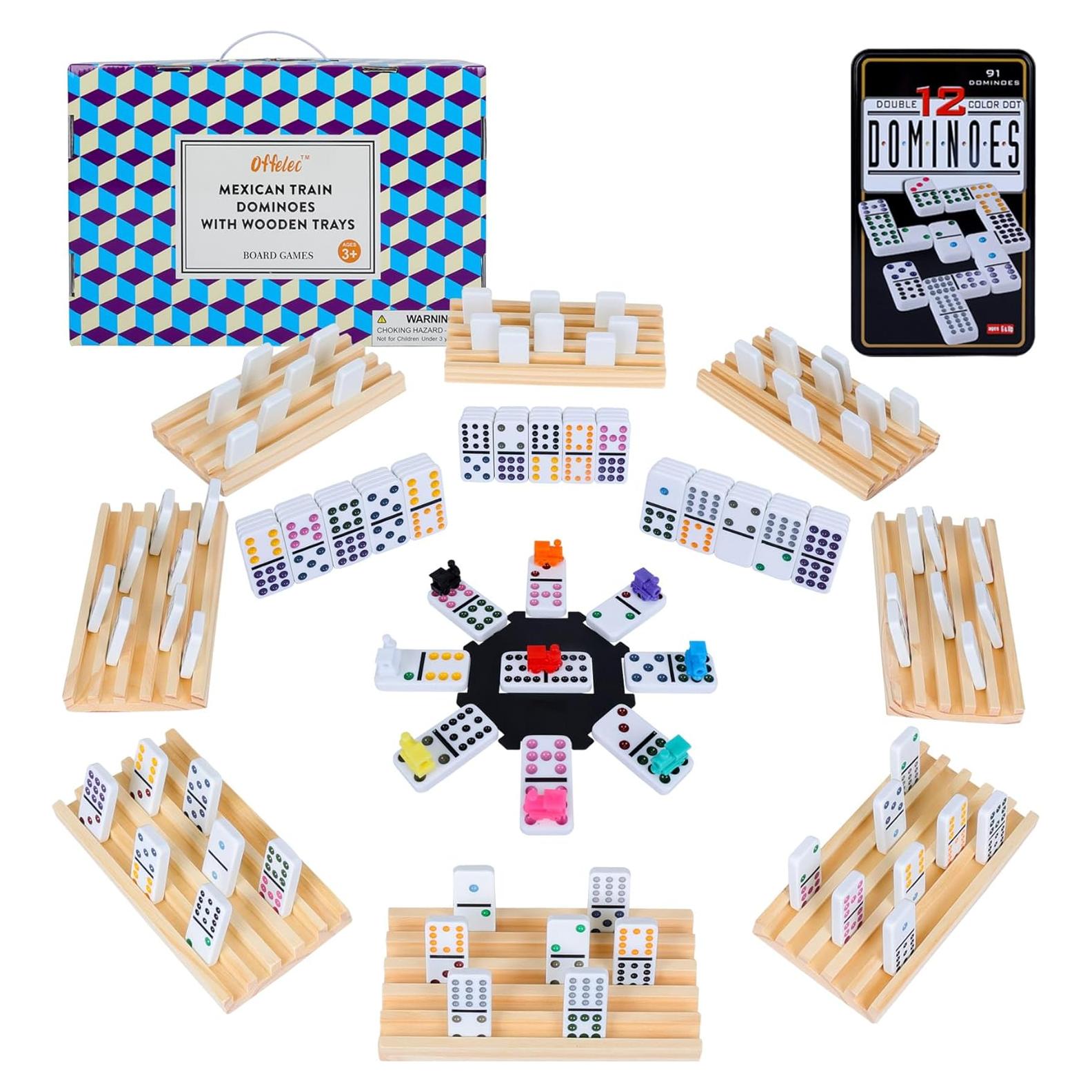Juego de Dominó Mexicano Doble 12 Offelec con 91 Fichas