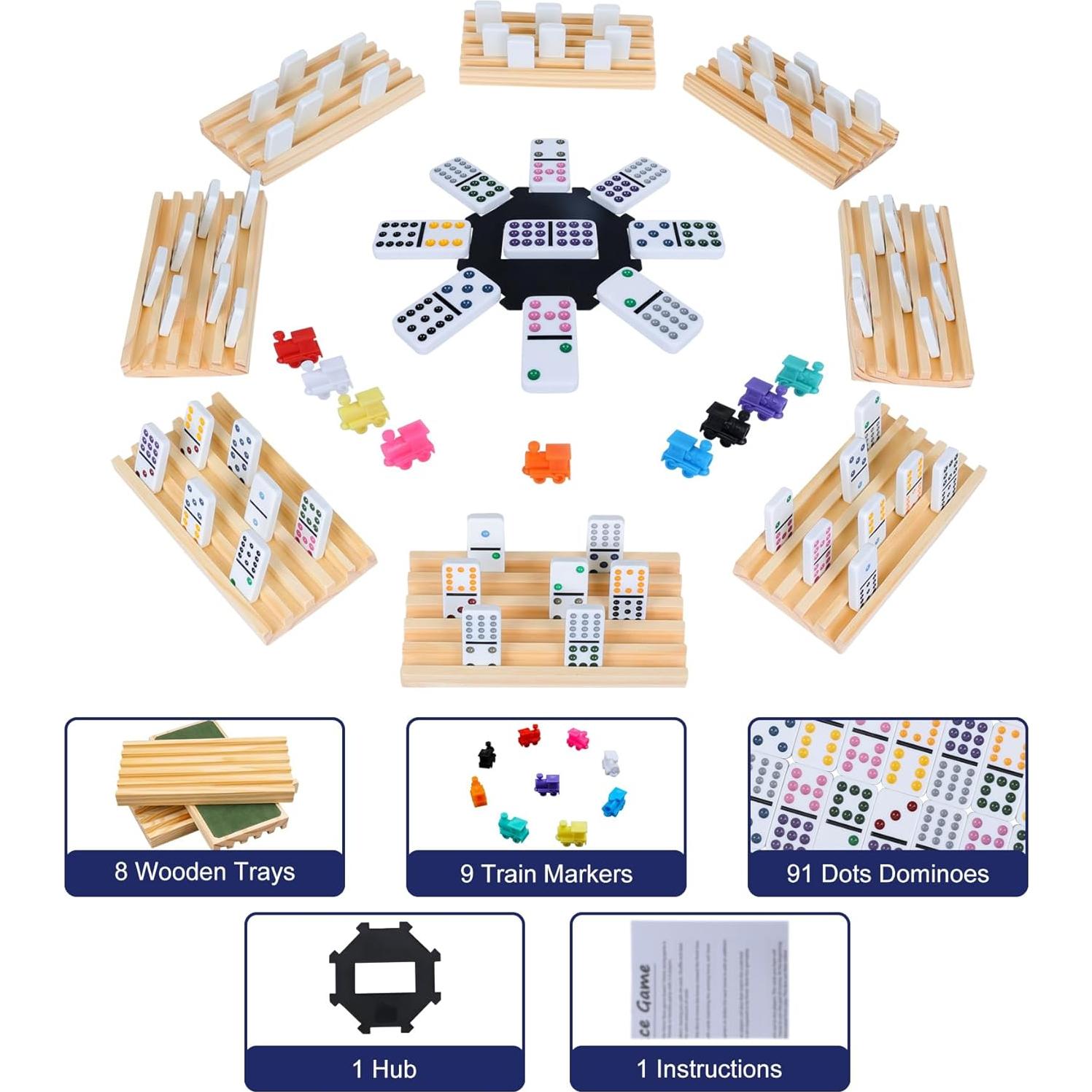 Juego de Dominó Mexicano Doble 12 Offelec con 91 Fichas