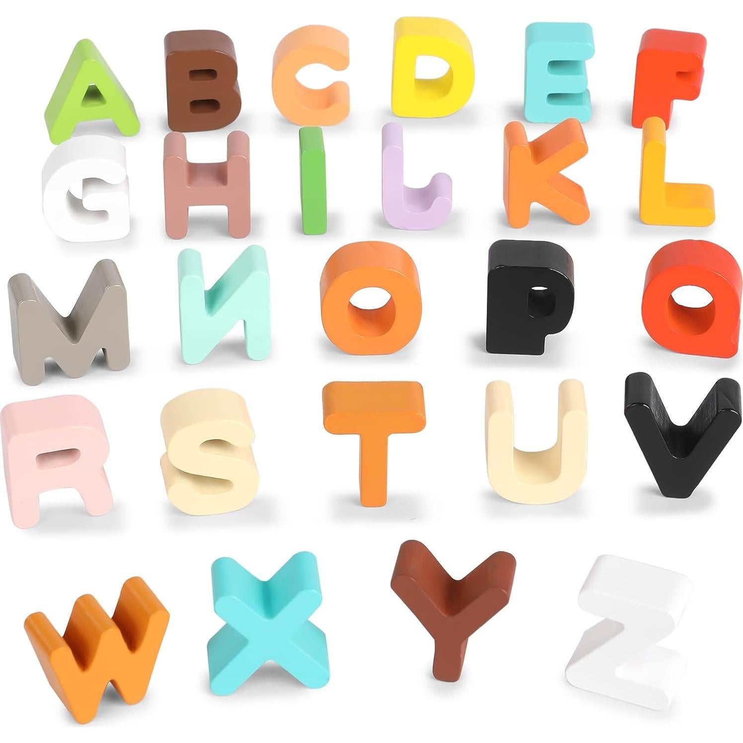 Juego de Puzzles del Alfabeto Animal de Madera Lasoba - 26 Bloques