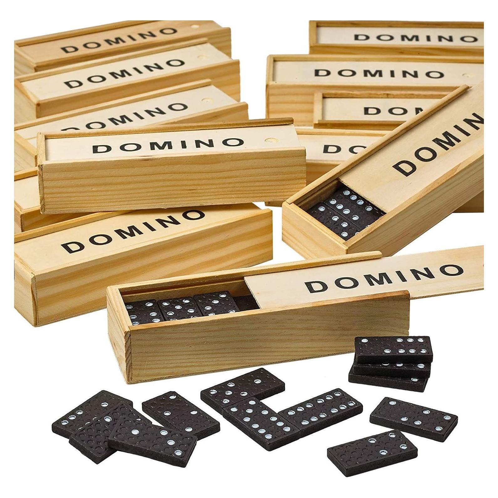Juego de Dominó Mini de Madera Kicko - 28 Fichas - Educativo