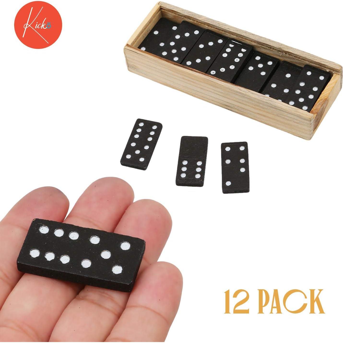 Juego de Dominó Mini de Madera Kicko - 28 Fichas - Educativo