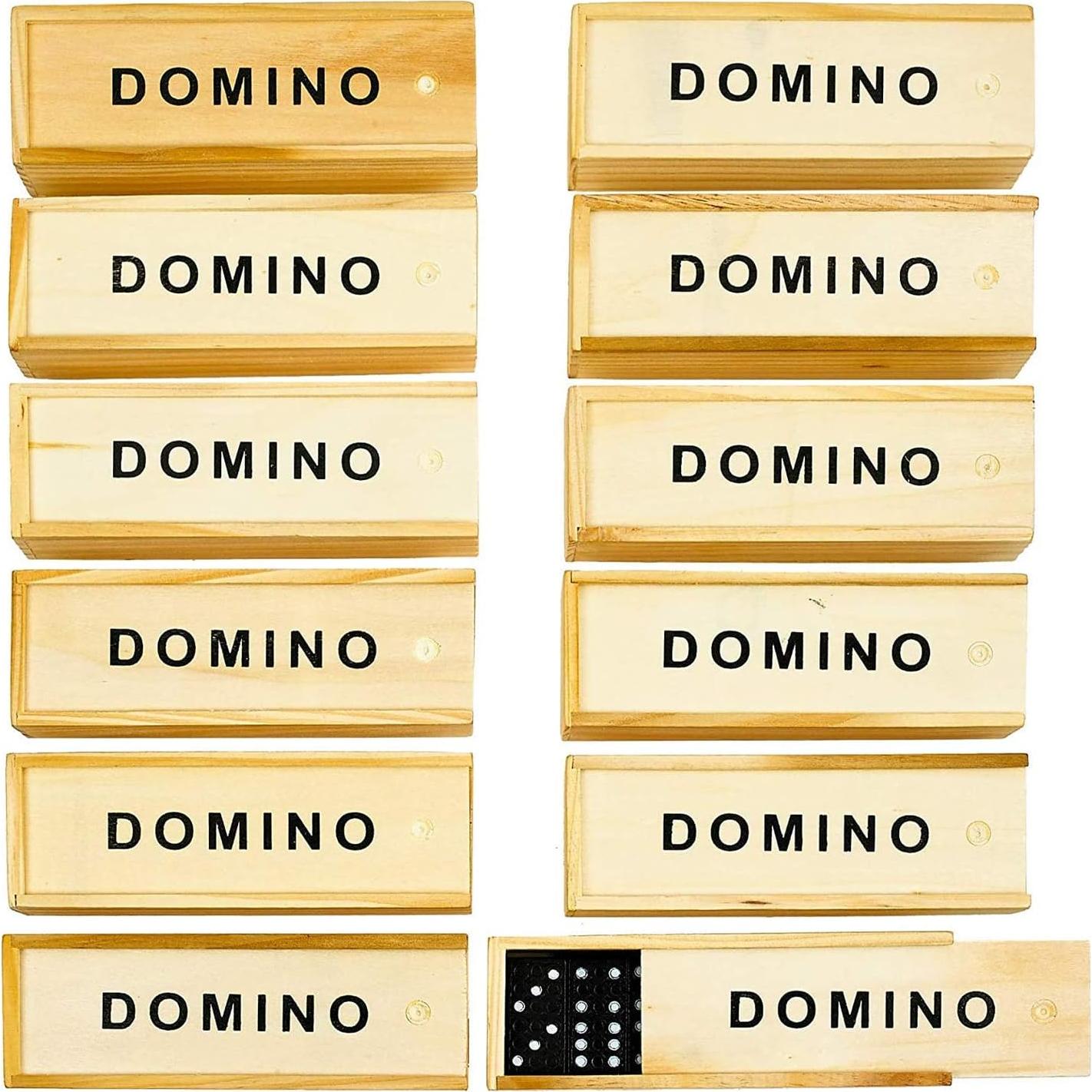 Juego de Dominó Mini de Madera Kicko - 28 Fichas - Educativo