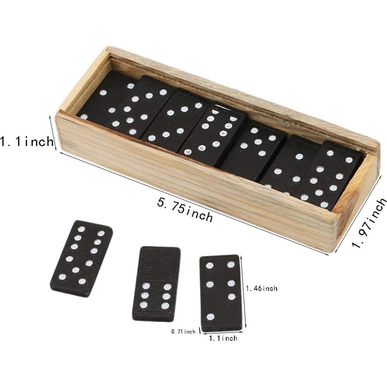 Juego de Dominó Mini de Madera Kicko - 28 Fichas - Educativo