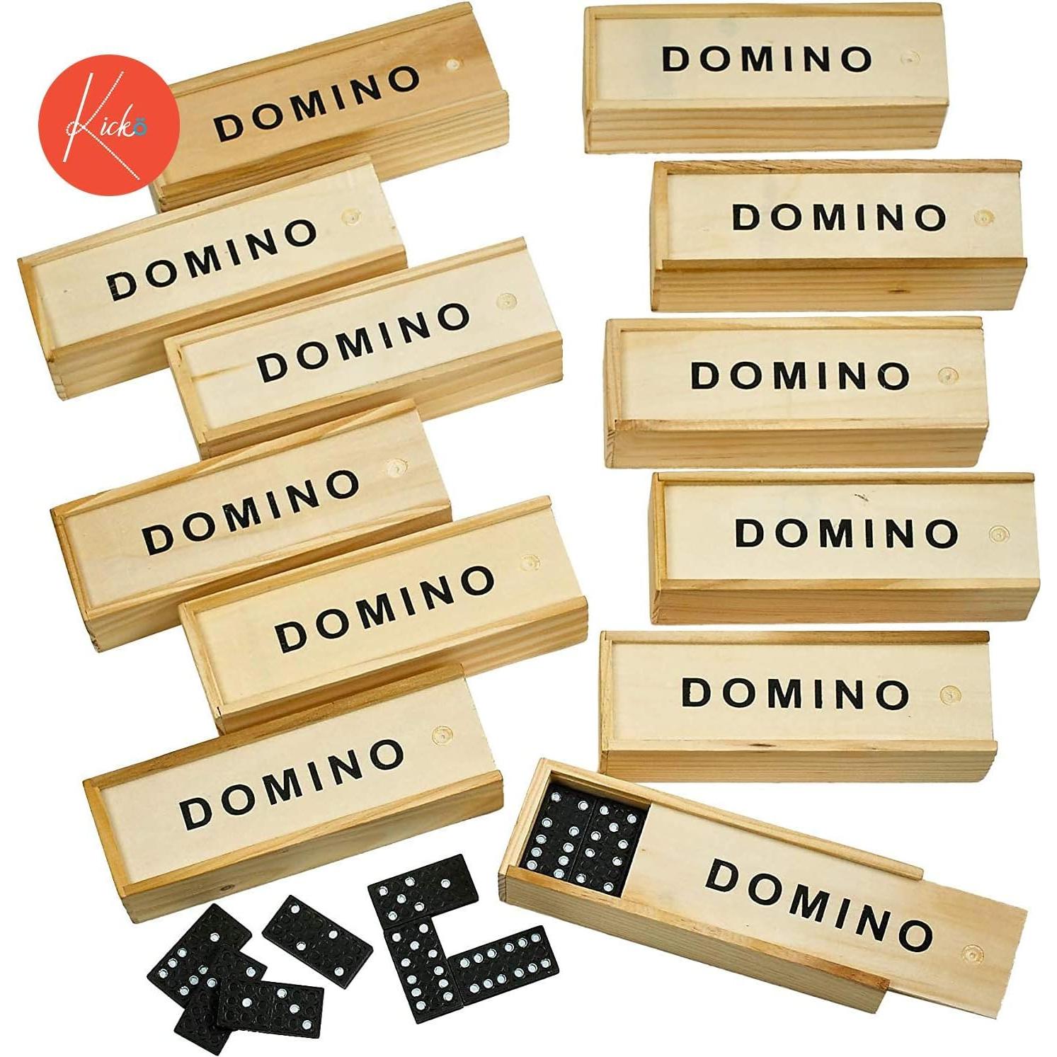 Juego de Dominó Mini de Madera Kicko - 28 Fichas - Educativo