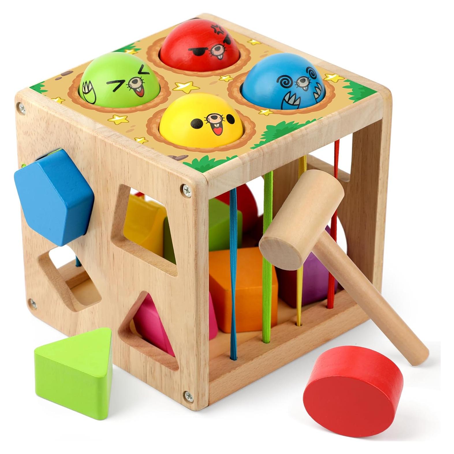 Cubo Clasificador de Formas de Madera Coogam para Niños 0.99 kg