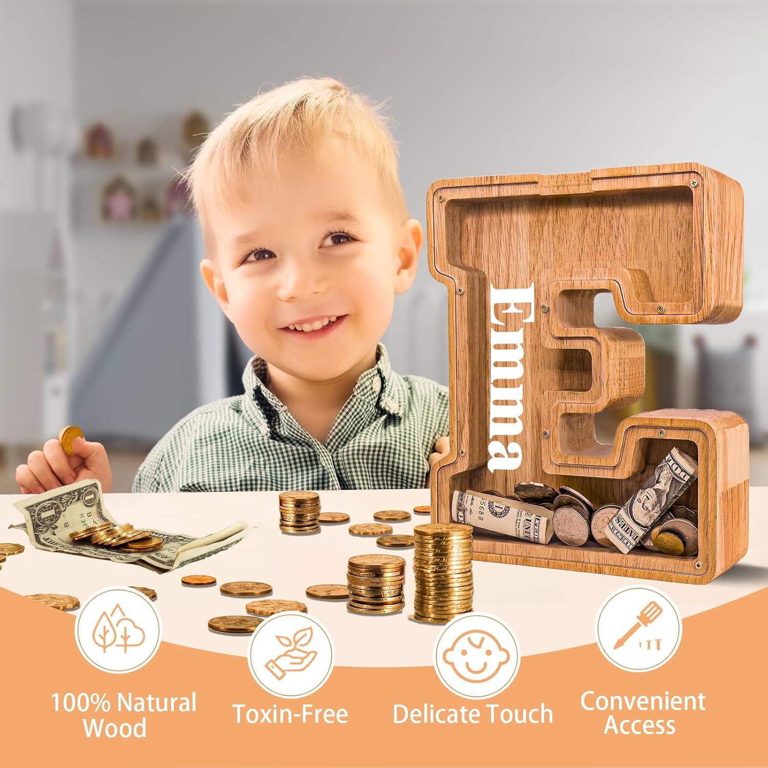 Banco de Dinero de Letras de Madera JoomlaFly 23.5 cm