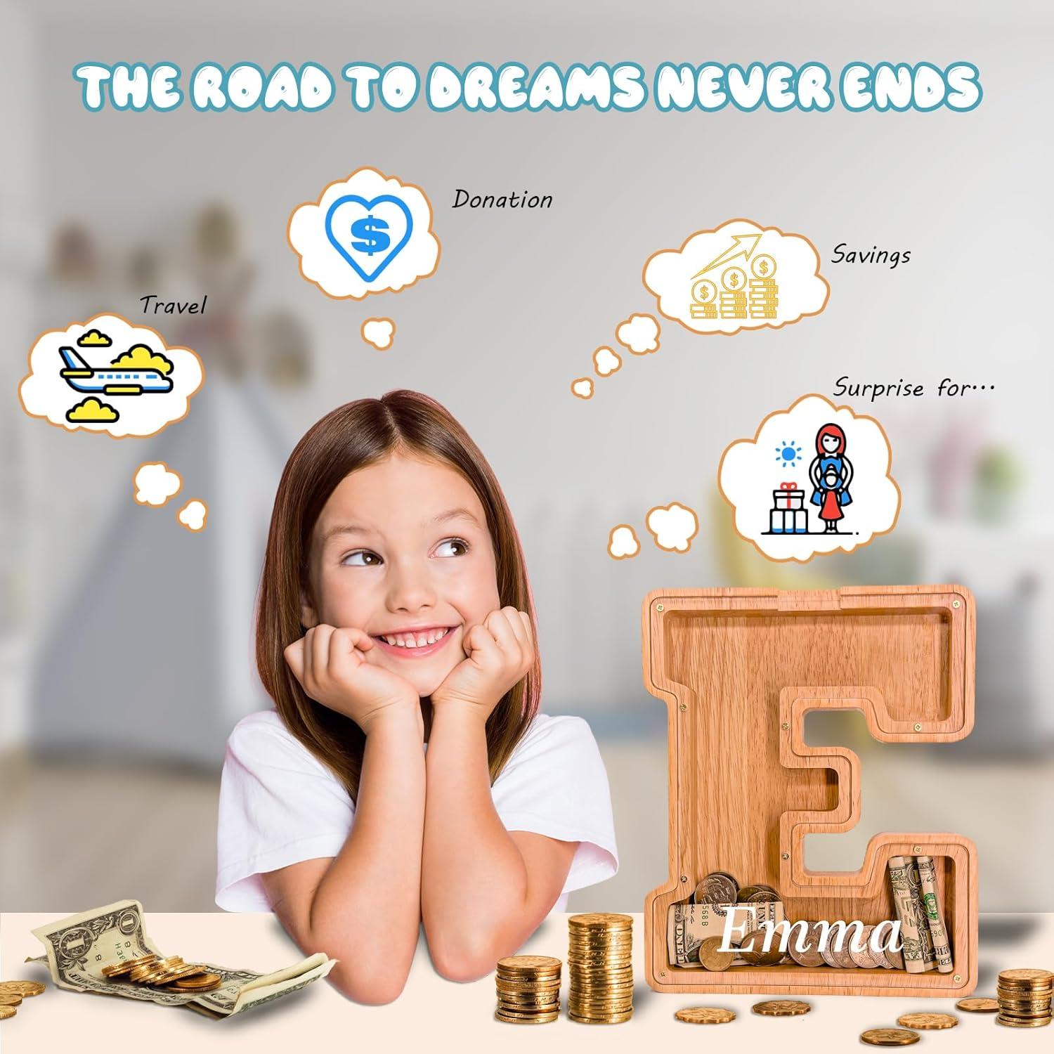 Banco de Dinero de Letras de Madera JoomlaFly 23.5 cm