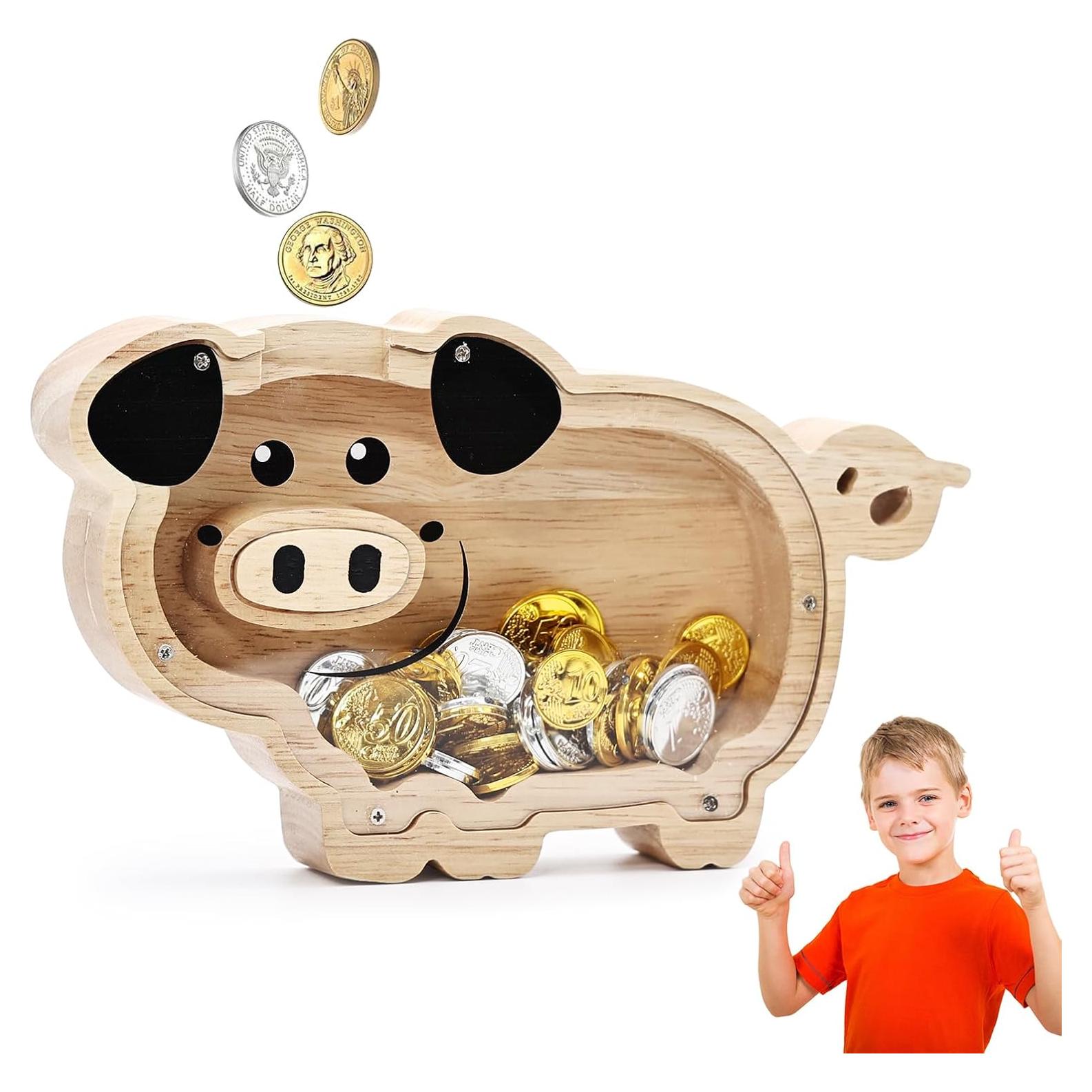 Hucha de Madera Irrompible SproutBuddies 24.1 cm para Niños