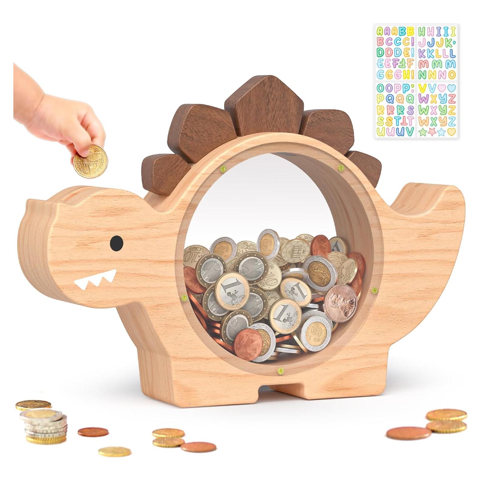 Hucha de Madera Dinosaurio Summidate para Niños - Estándar