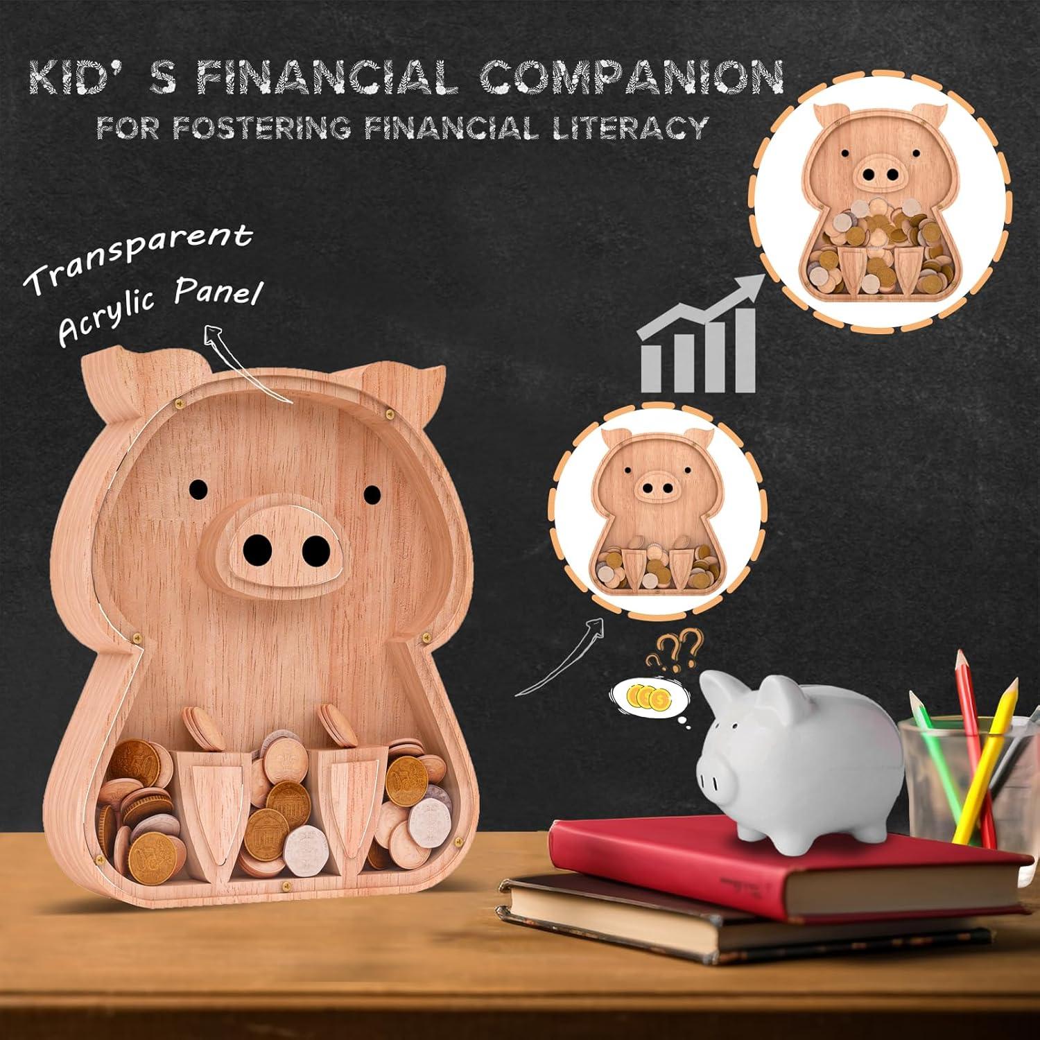 Hucha de Madera Personalizada JoomlaFly - Caja de Ahorros 24 cm