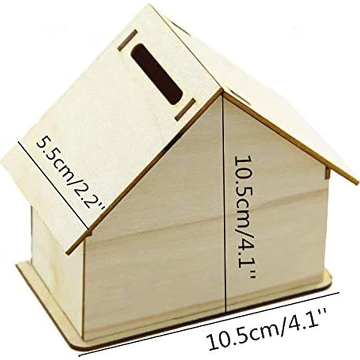 Alcancía de Madera DIY Alfyng 6 Pcs para Pintar y Decorar