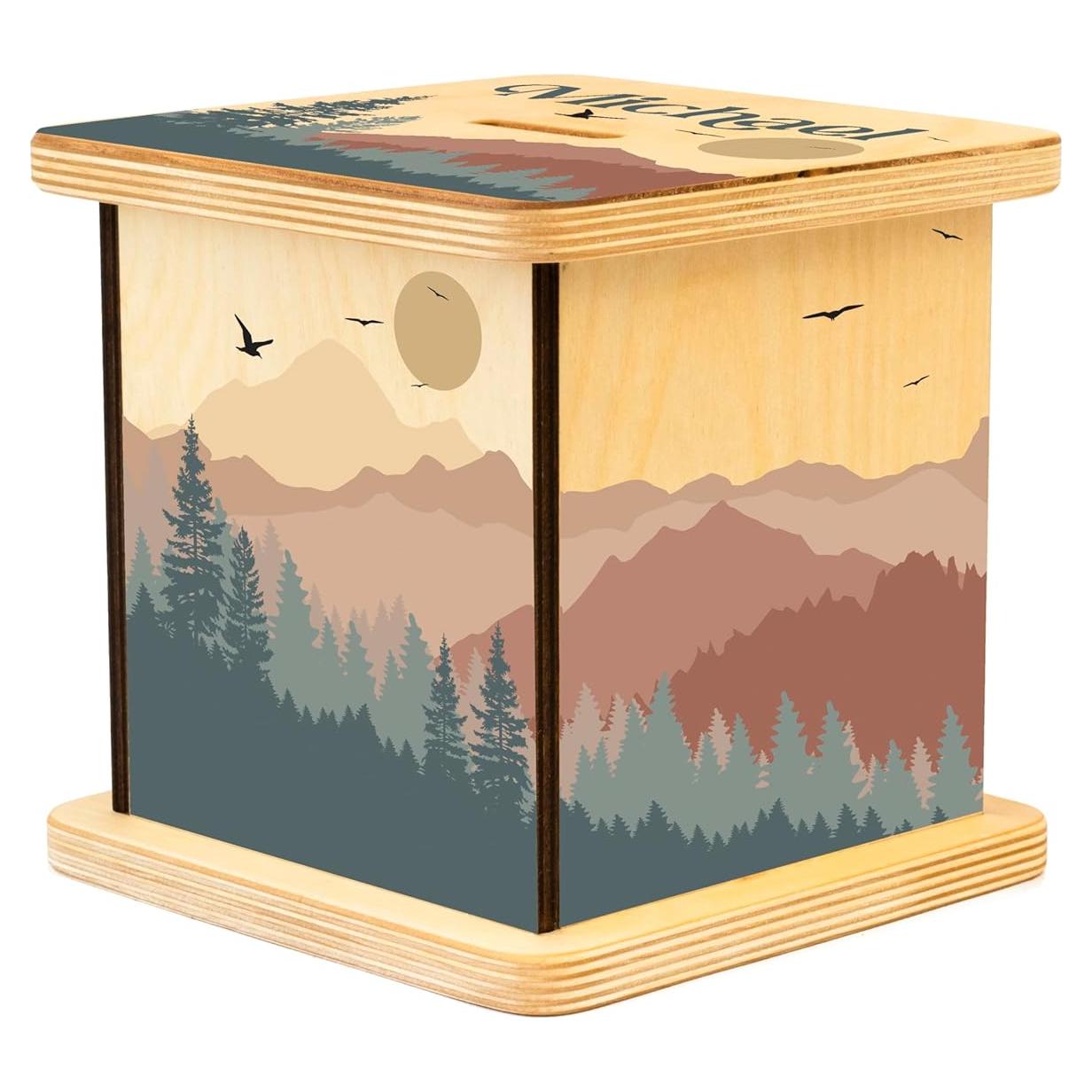 Hucha de Madera Personalizada BloomOwl para Niños 15.24 cm