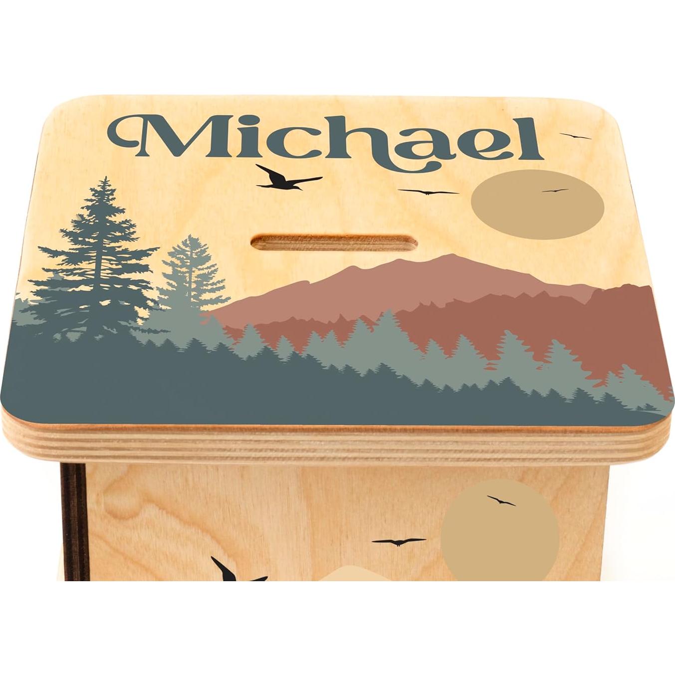 Hucha de Madera Personalizada BloomOwl para Niños 15.24 cm