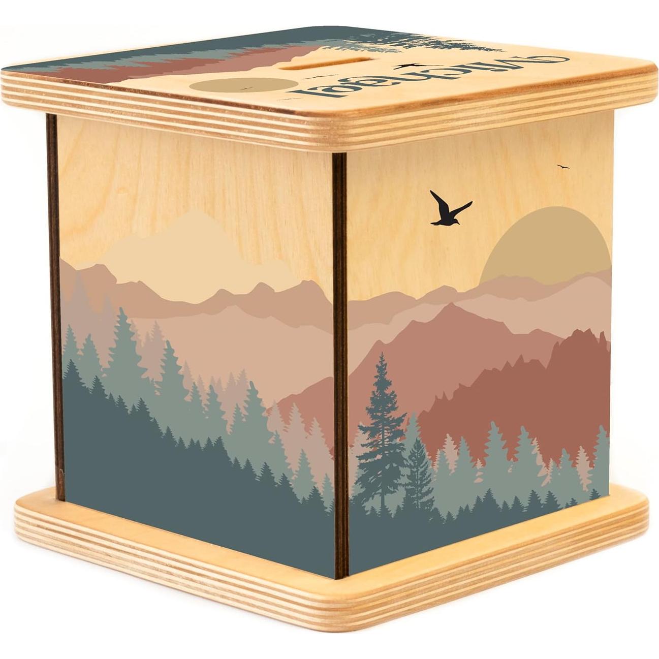 Hucha de Madera Personalizada BloomOwl para Niños 15.24 cm