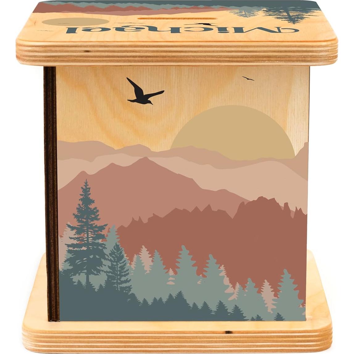 Hucha de Madera Personalizada BloomOwl para Niños 15.24 cm