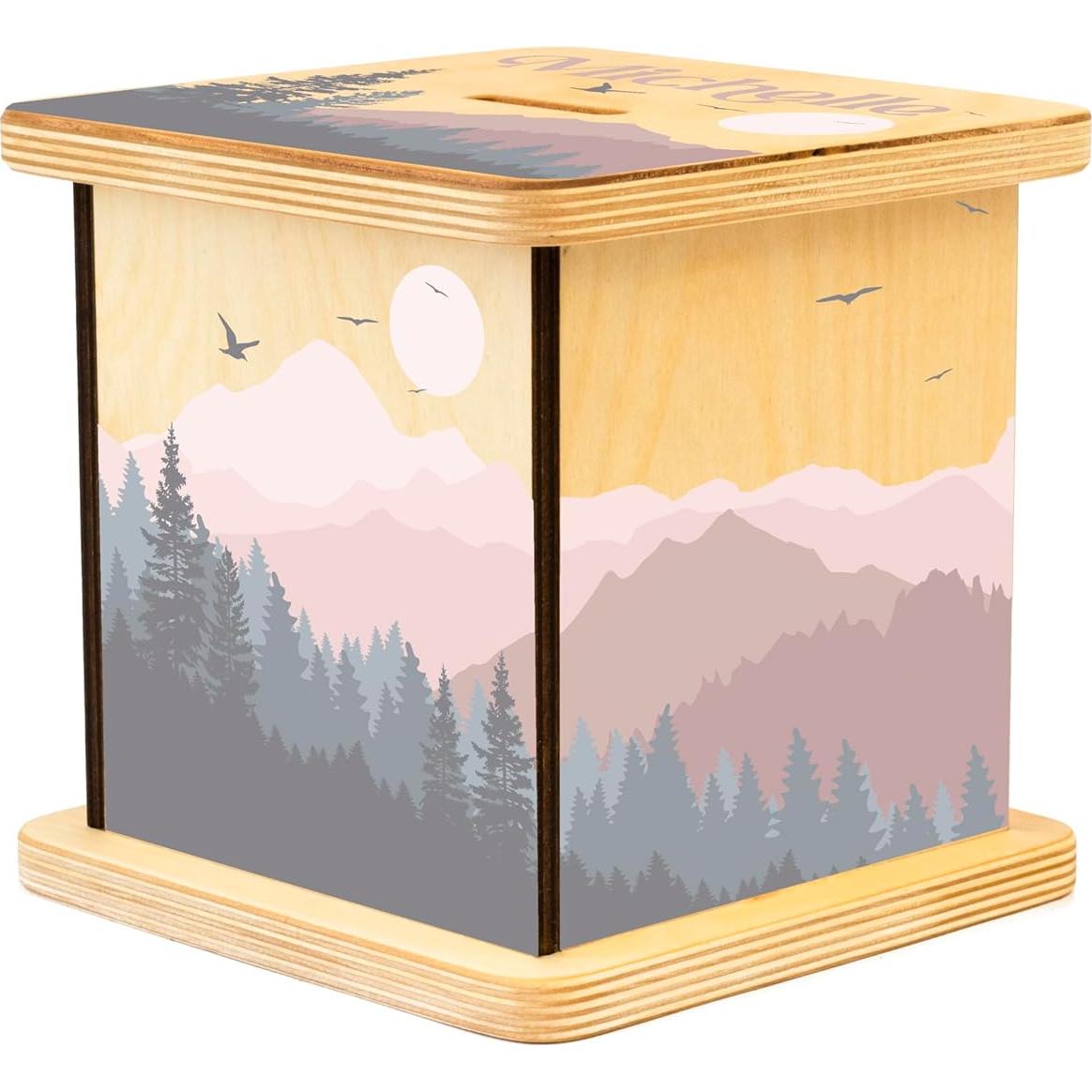 Hucha de Madera Personalizada BloomOwl para Niños 15.24 cm