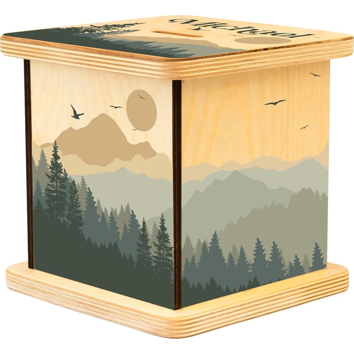 Hucha de Madera Personalizada BloomOwl para Niños 15.24 cm