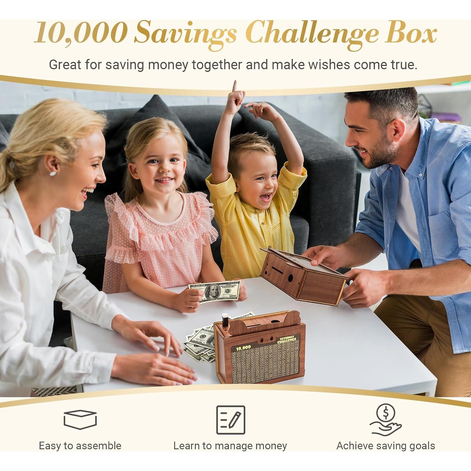 Caja de Ahorro Marycele de Madera 10,000 para Niños y Adultos