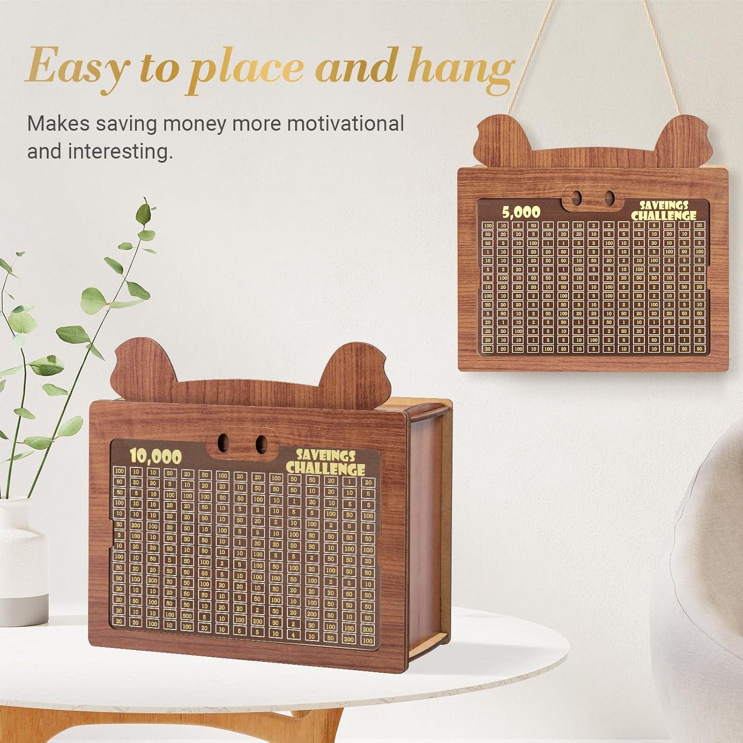 Caja de Ahorro Marycele de Madera 10,000 para Niños y Adultos