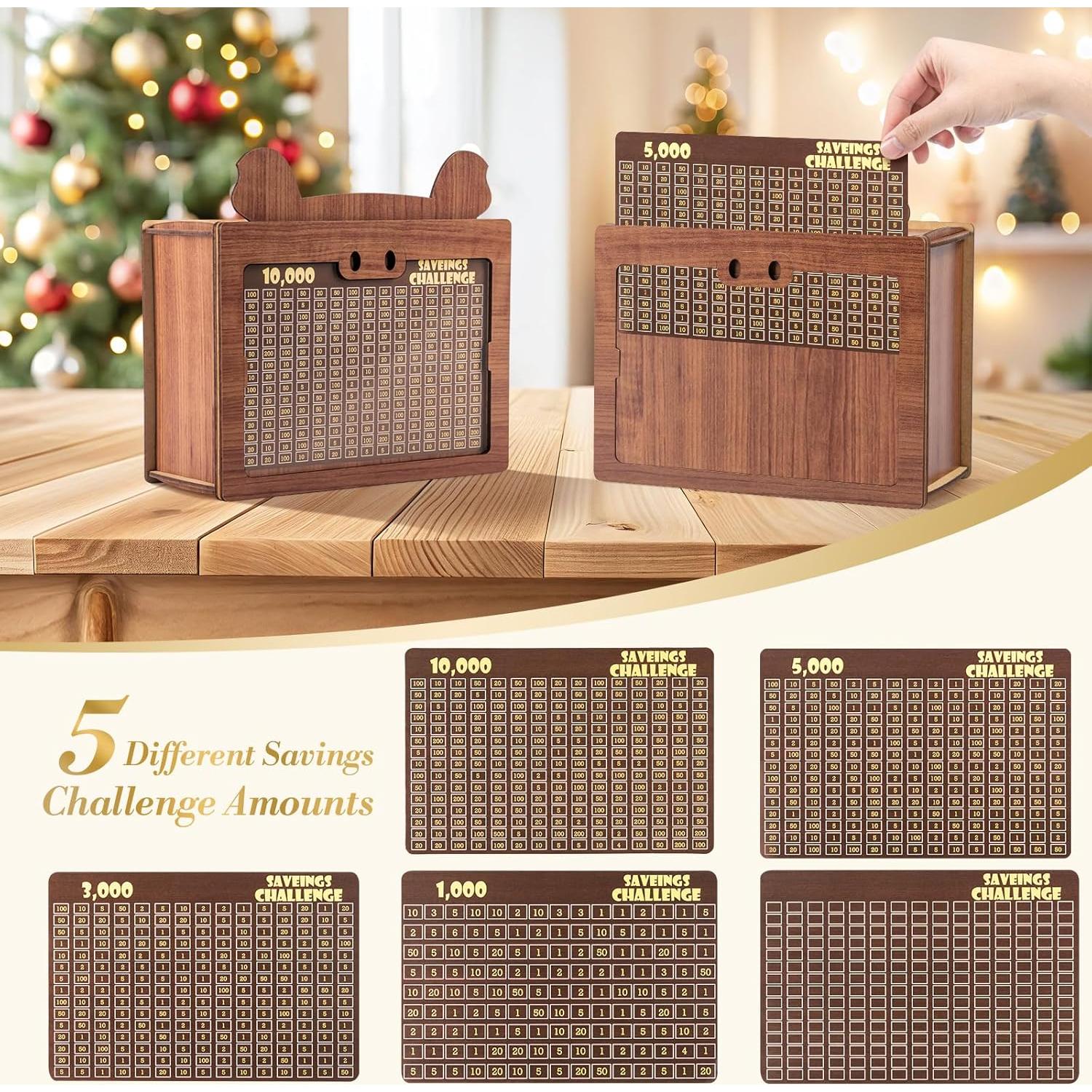 Caja de Ahorro Marycele de Madera 10,000 para Niños y Adultos