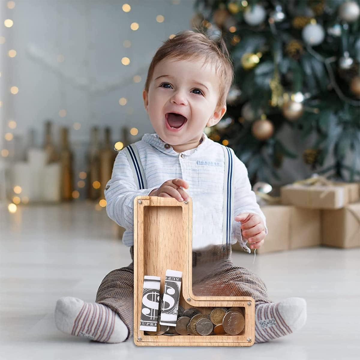 Hucha de Madera Personalizada Weallbuy Letra A-Z Transparente