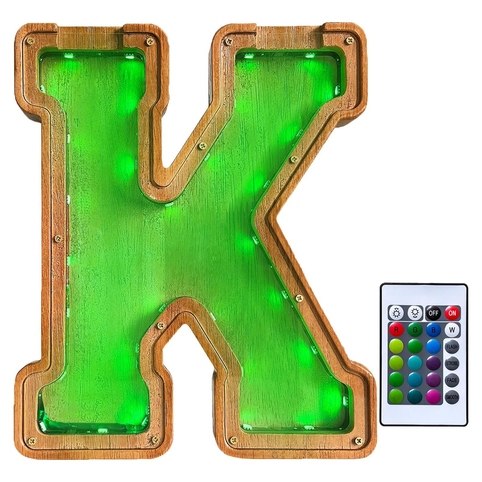 Hucha Infantil de Letras Iluminada Tehoi 22.86x21.59cm