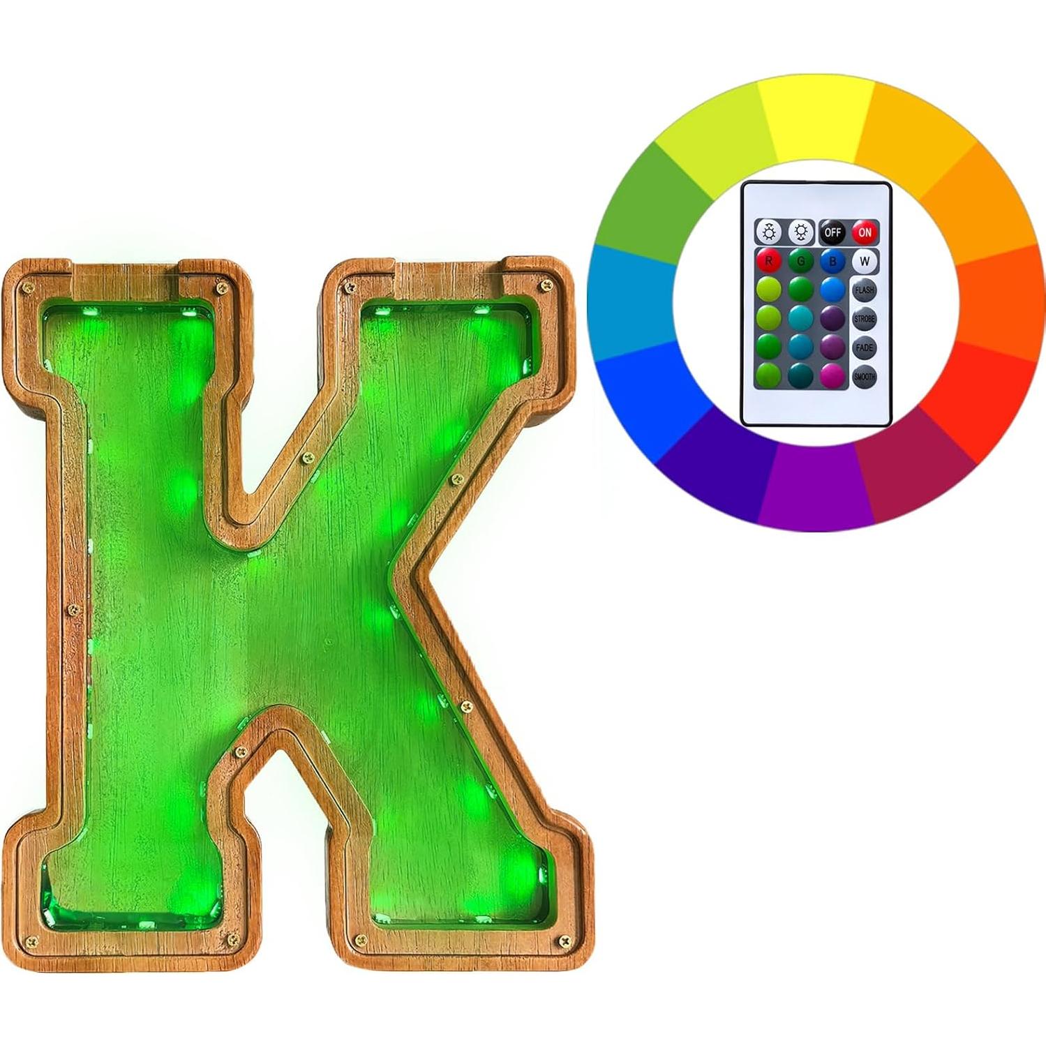 Hucha Infantil de Letras Iluminada Tehoi 22.86x21.59cm