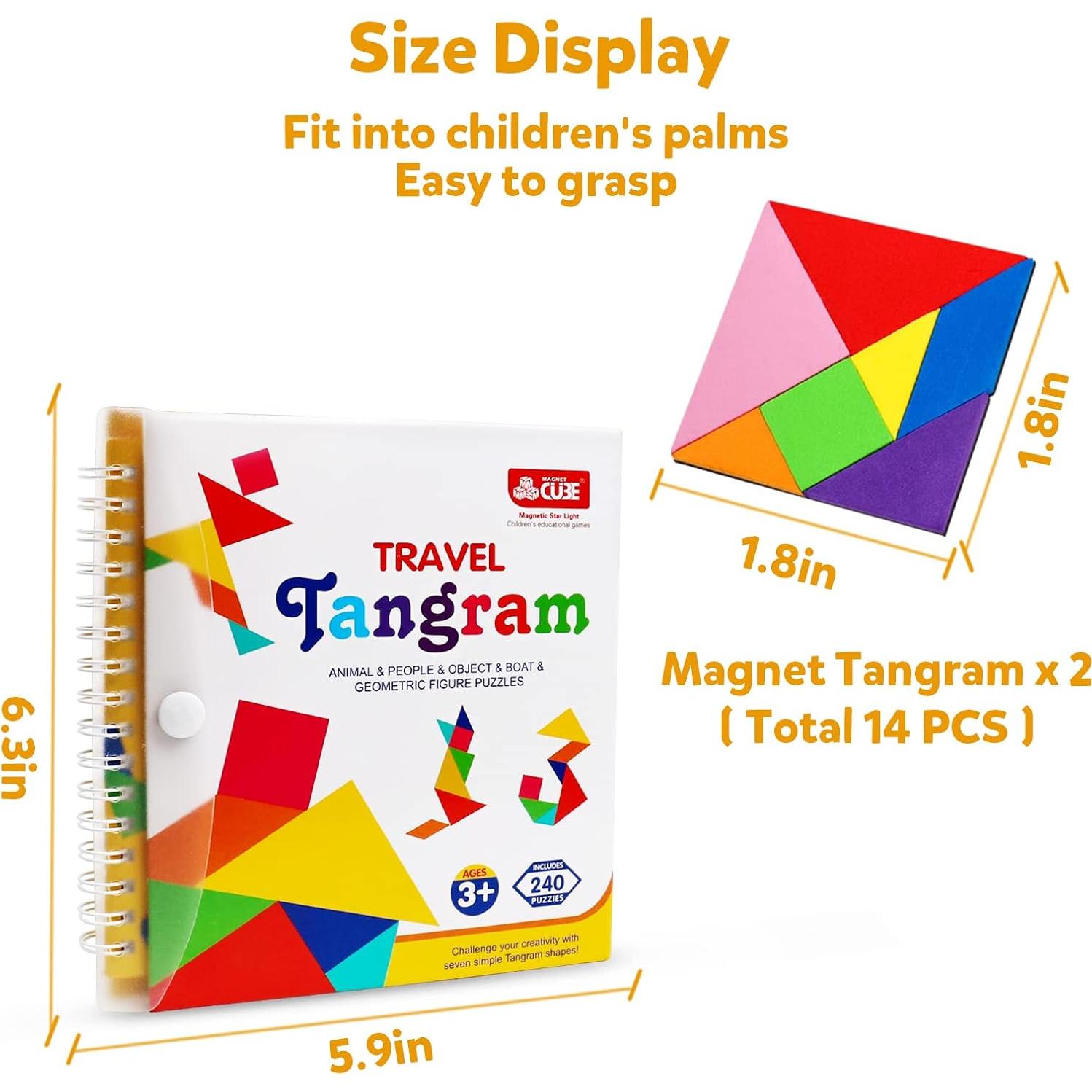 Rompecabezas Tangram Magnético de Viaje Kizh - 240 Patrones