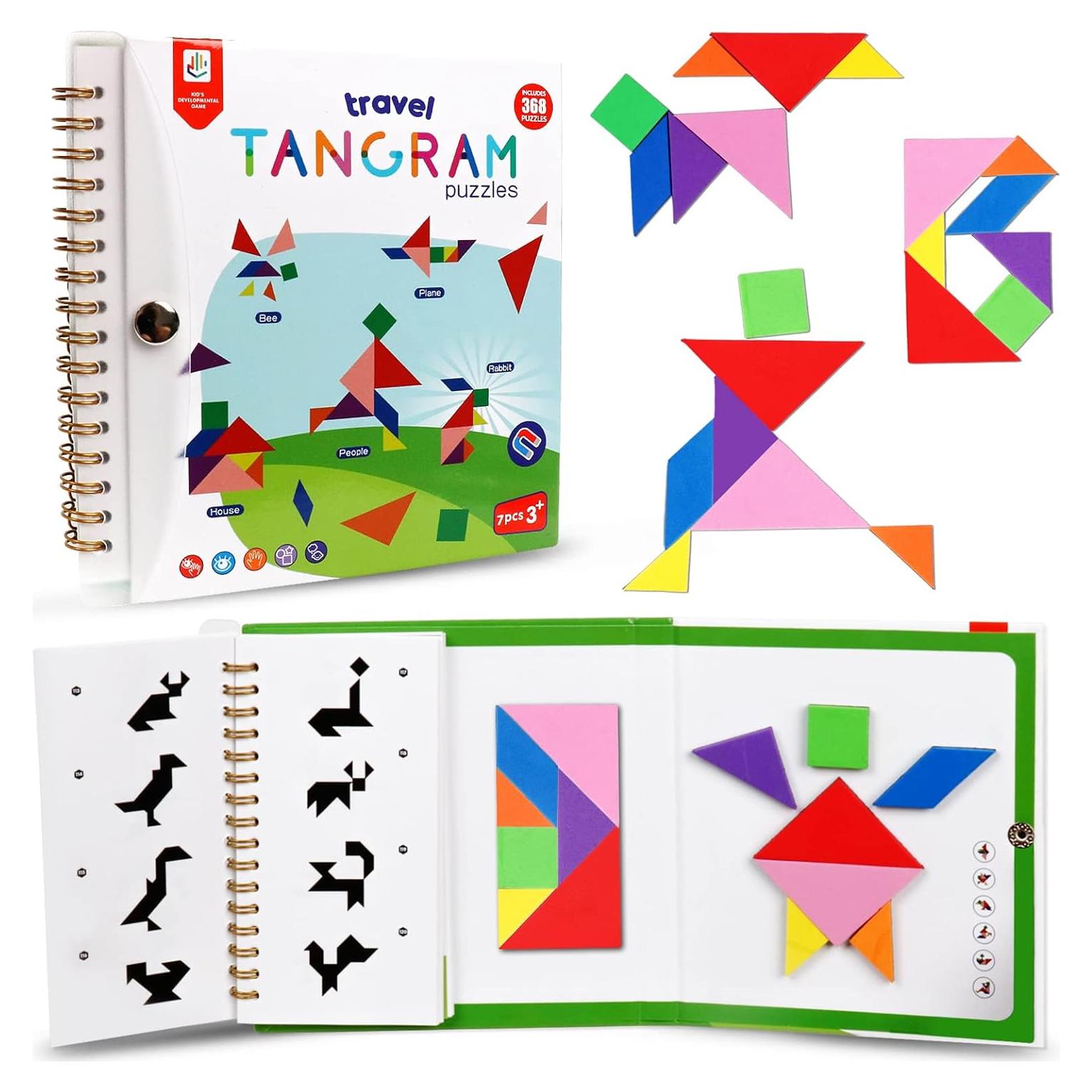 Juego de rompecabezas magnético Tangram Kizh - 14 piezas