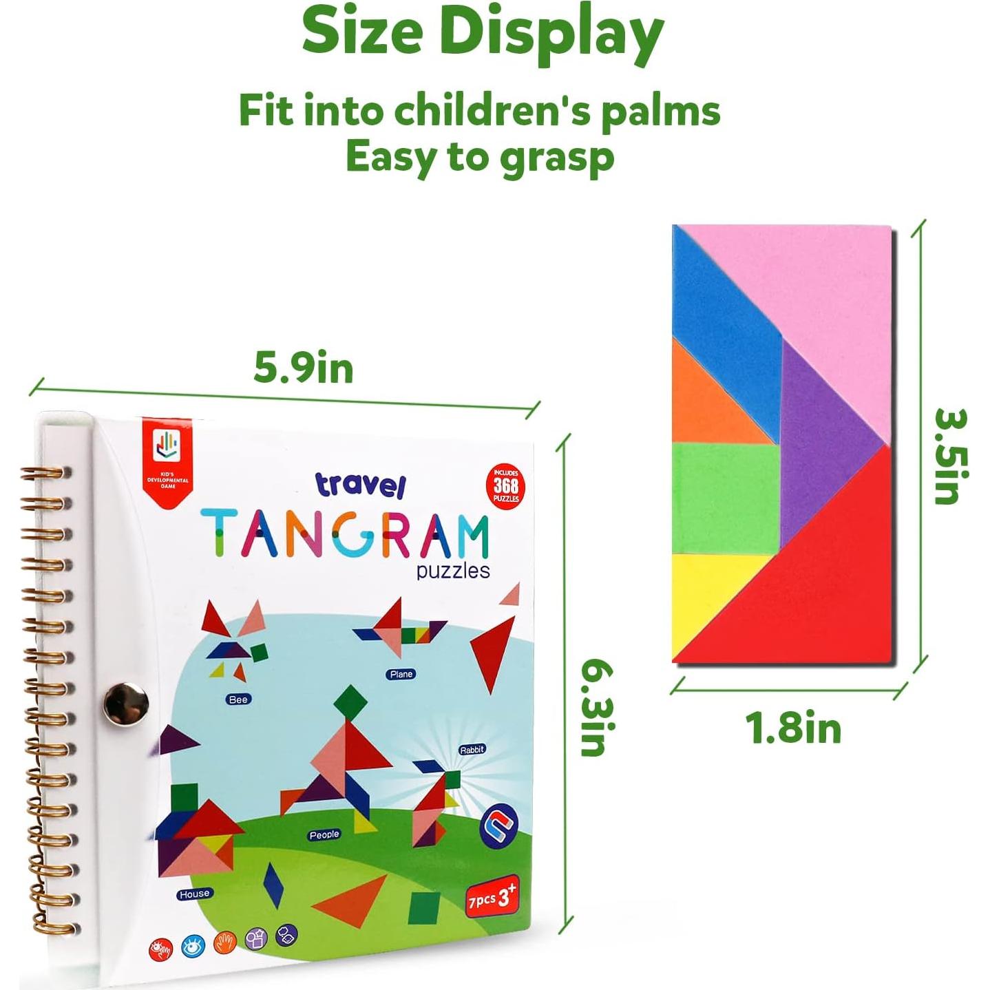 Juego de rompecabezas magnético Tangram Kizh - 14 piezas