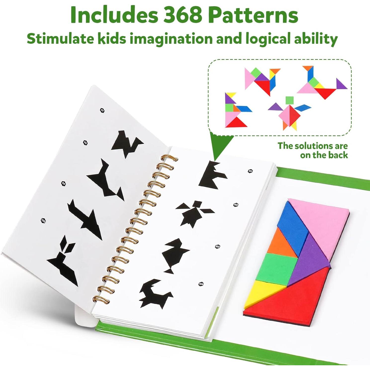 Juego de rompecabezas magnético Tangram Kizh - 14 piezas