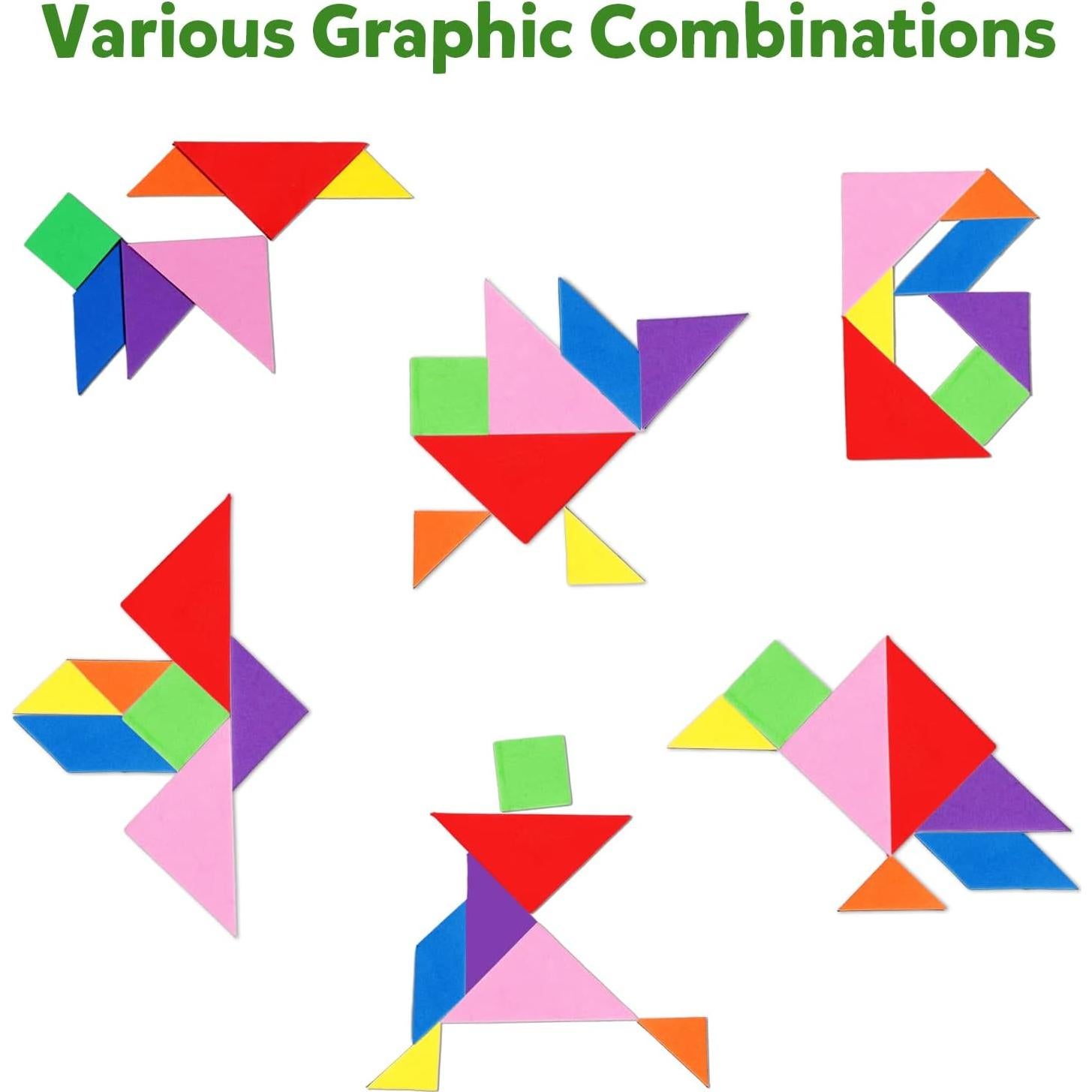 Juego de rompecabezas magnético Tangram Kizh - 14 piezas