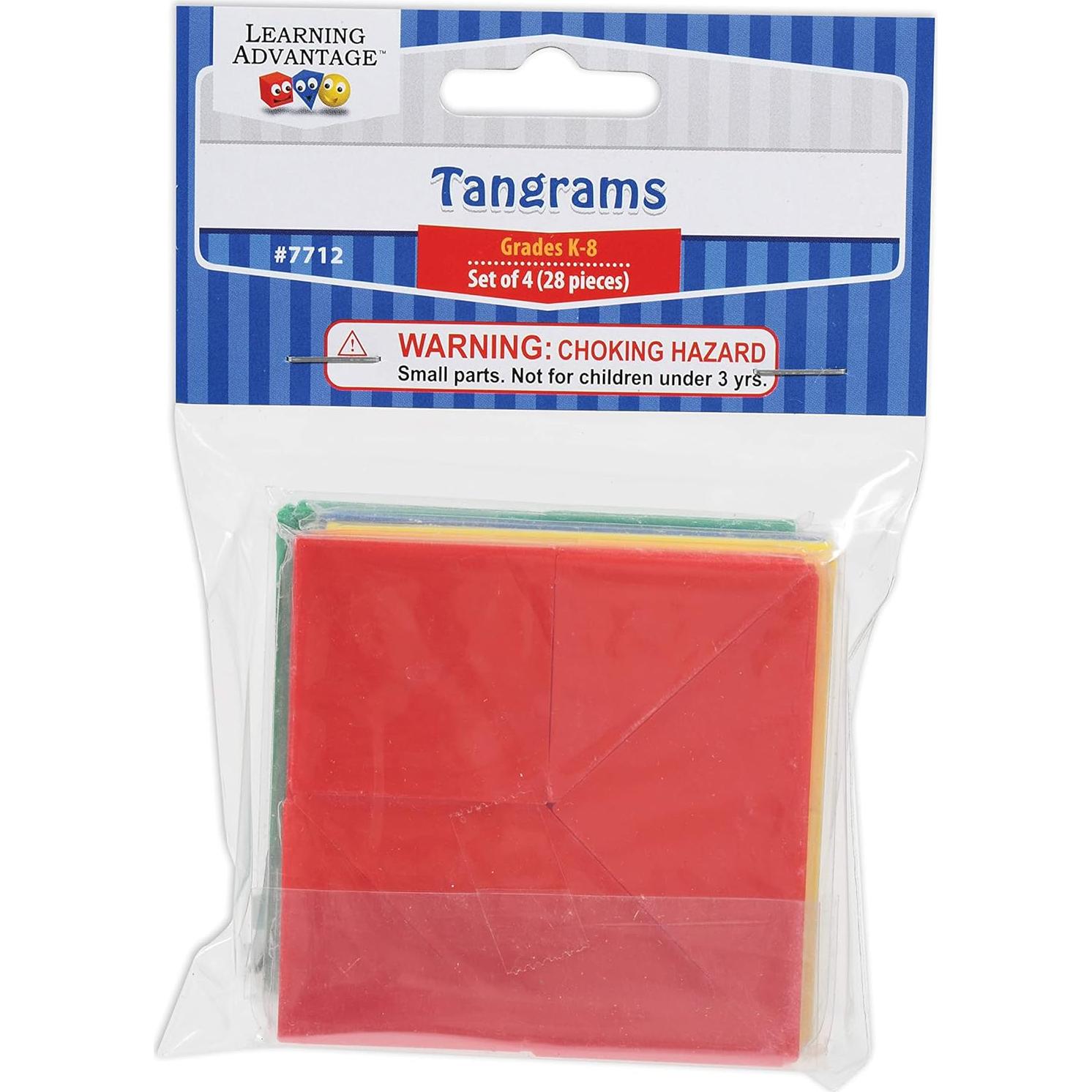 Tangrams de Plástico Learning Advantage - 28 Piezas para Geometría