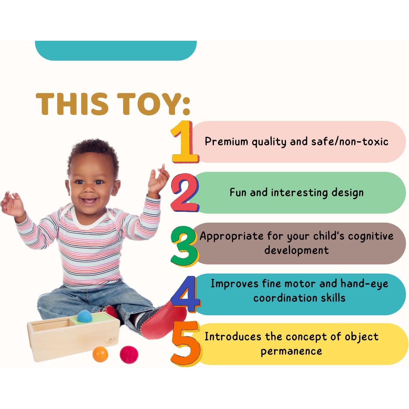 Caja Montessori de Permanencia de Objetos Leticia - Juguete 6+ meses