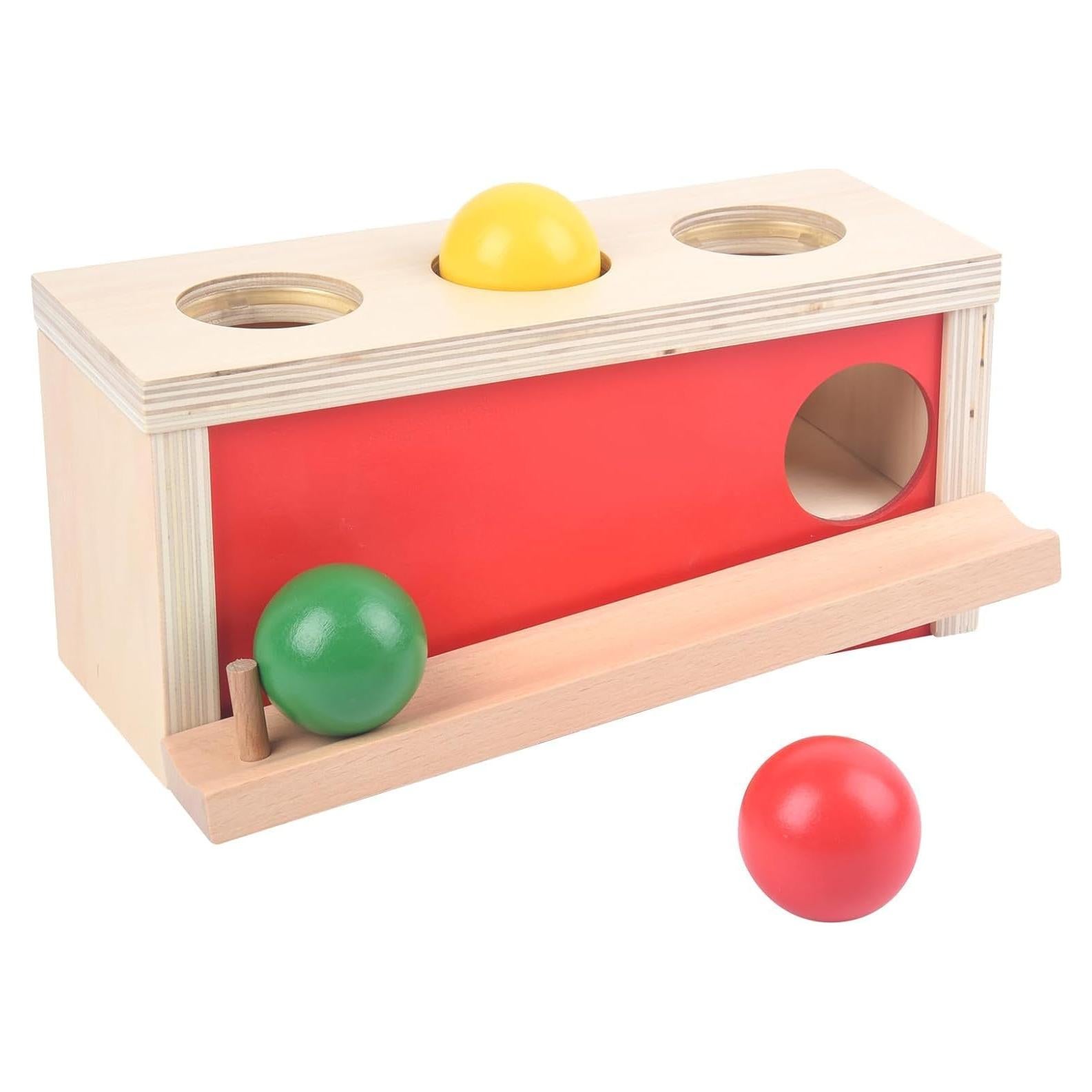 Caja de Permanencia de Objetos Montessori Smartwo - Juguete Educativo de Madera para Bebés 6 Meses+