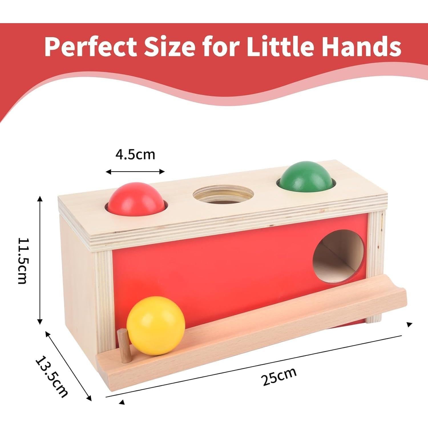 Caja de Permanencia de Objetos Montessori Smartwo - Juguete Educativo de Madera para Bebés 6 Meses+
