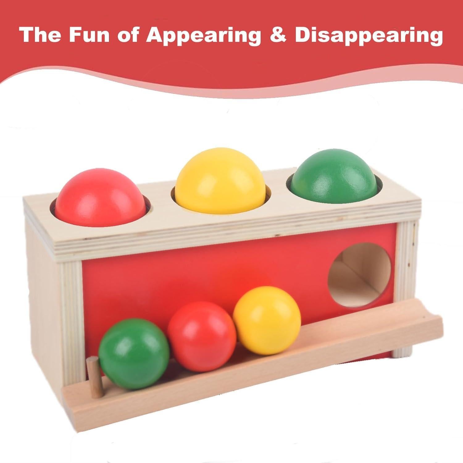 Caja de Permanencia de Objetos Montessori Smartwo - Juguete Educativo de Madera para Bebés 6 Meses+