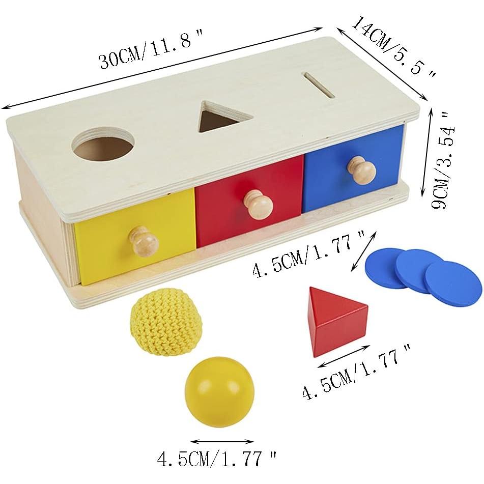 Caja Montessori Kghios 4 en 1 para Bebés 6-36 Meses