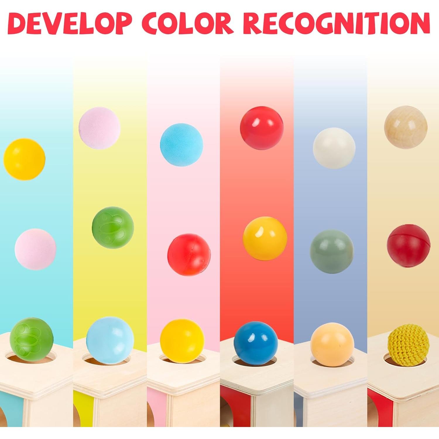 Juguete de Madera Adena Montessori 3 Pelotas 6-18 Meses