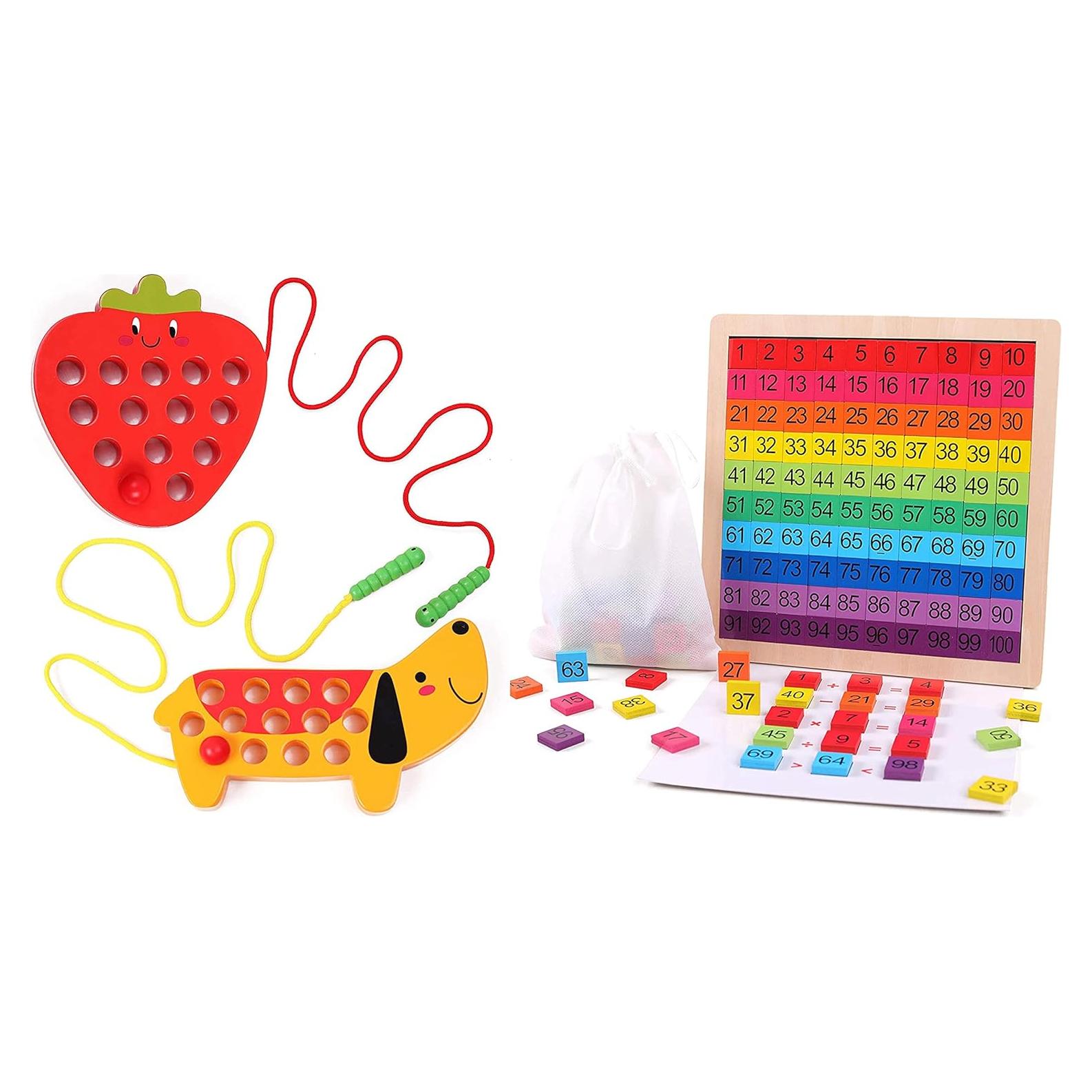 Juguete de Aprendizaje Matemático GEMEM - Enhebrado y Conteo