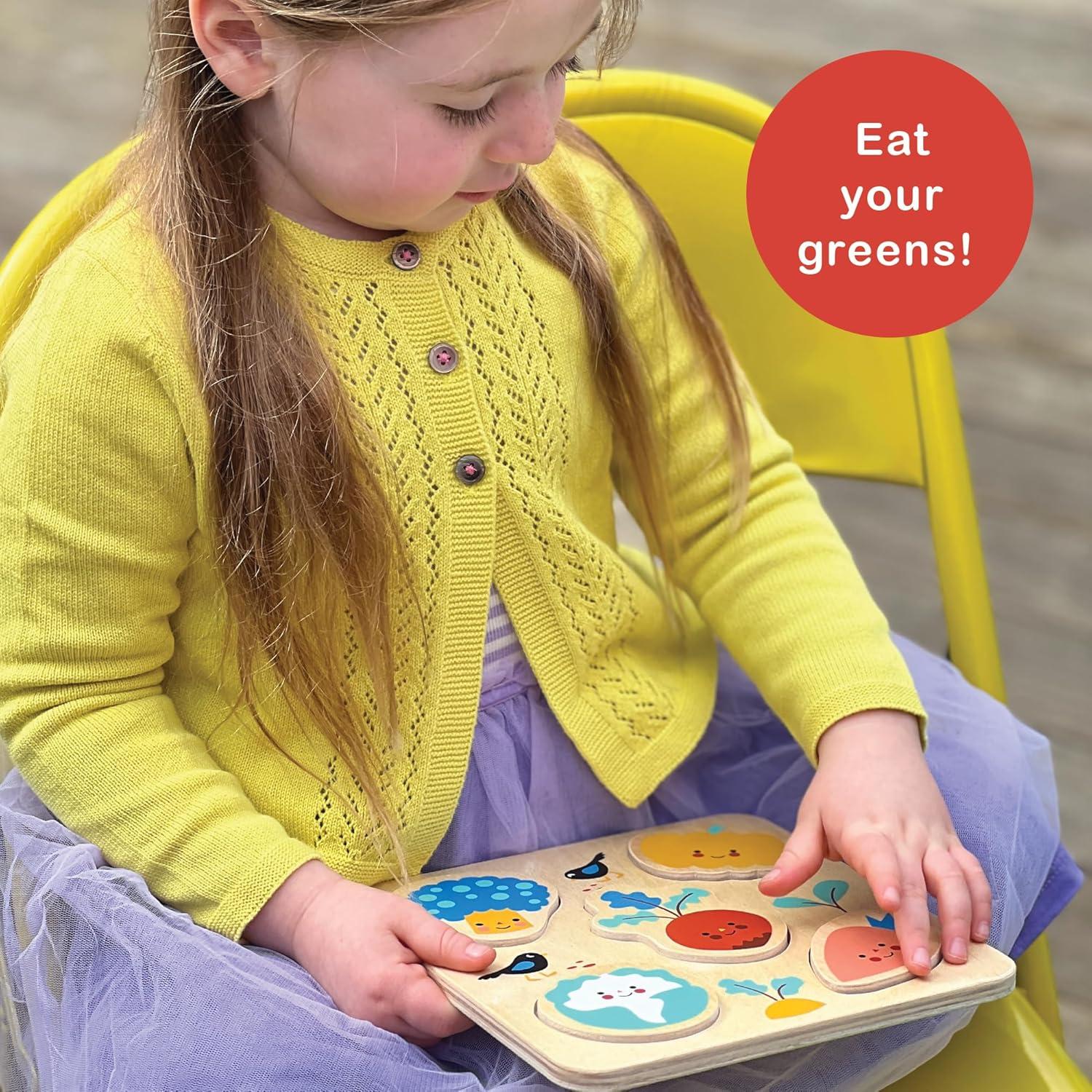 Rompecabezas de Verduras Mentari - Juguete de Madera 20x20 cm