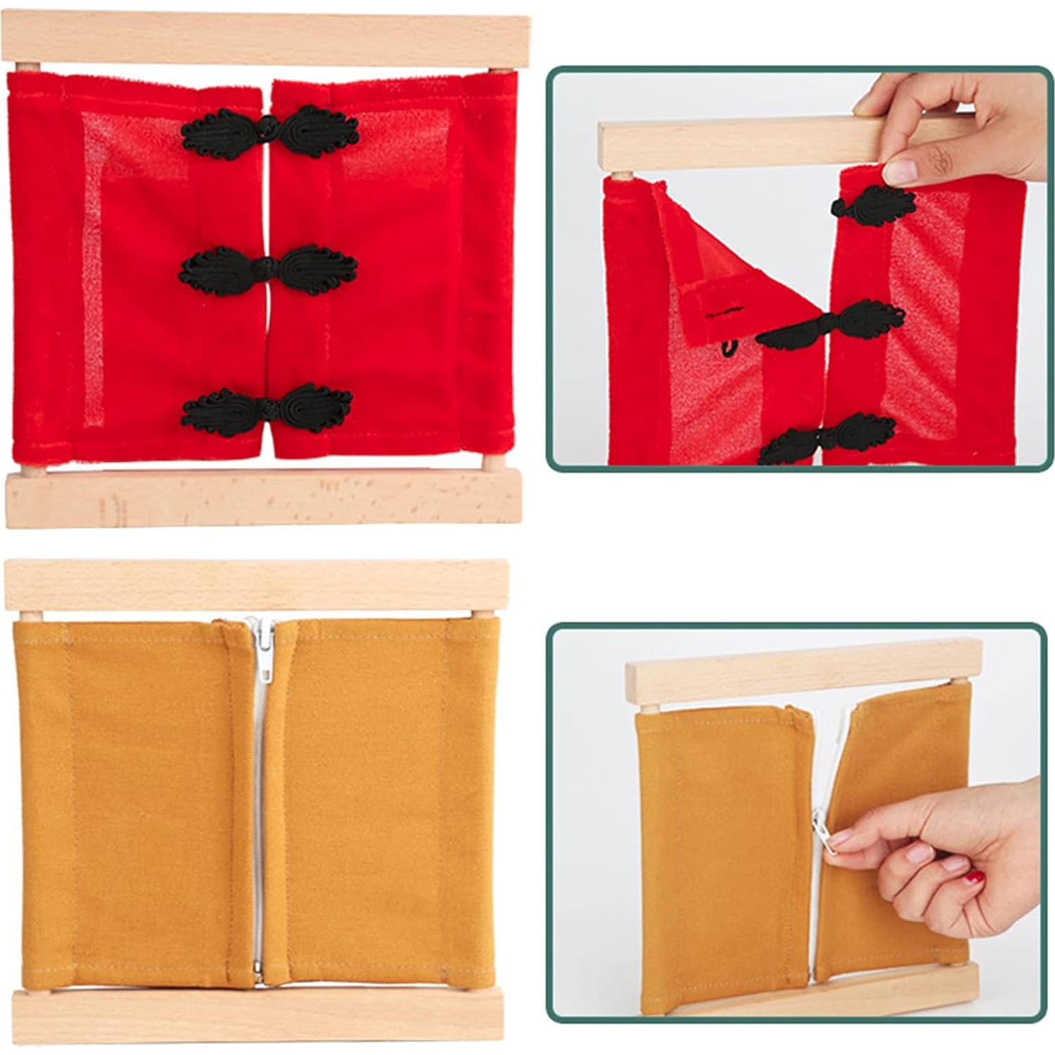 Juego de Vestir Montessori WEBEEDY - 8 Tableros de Aprendizaje