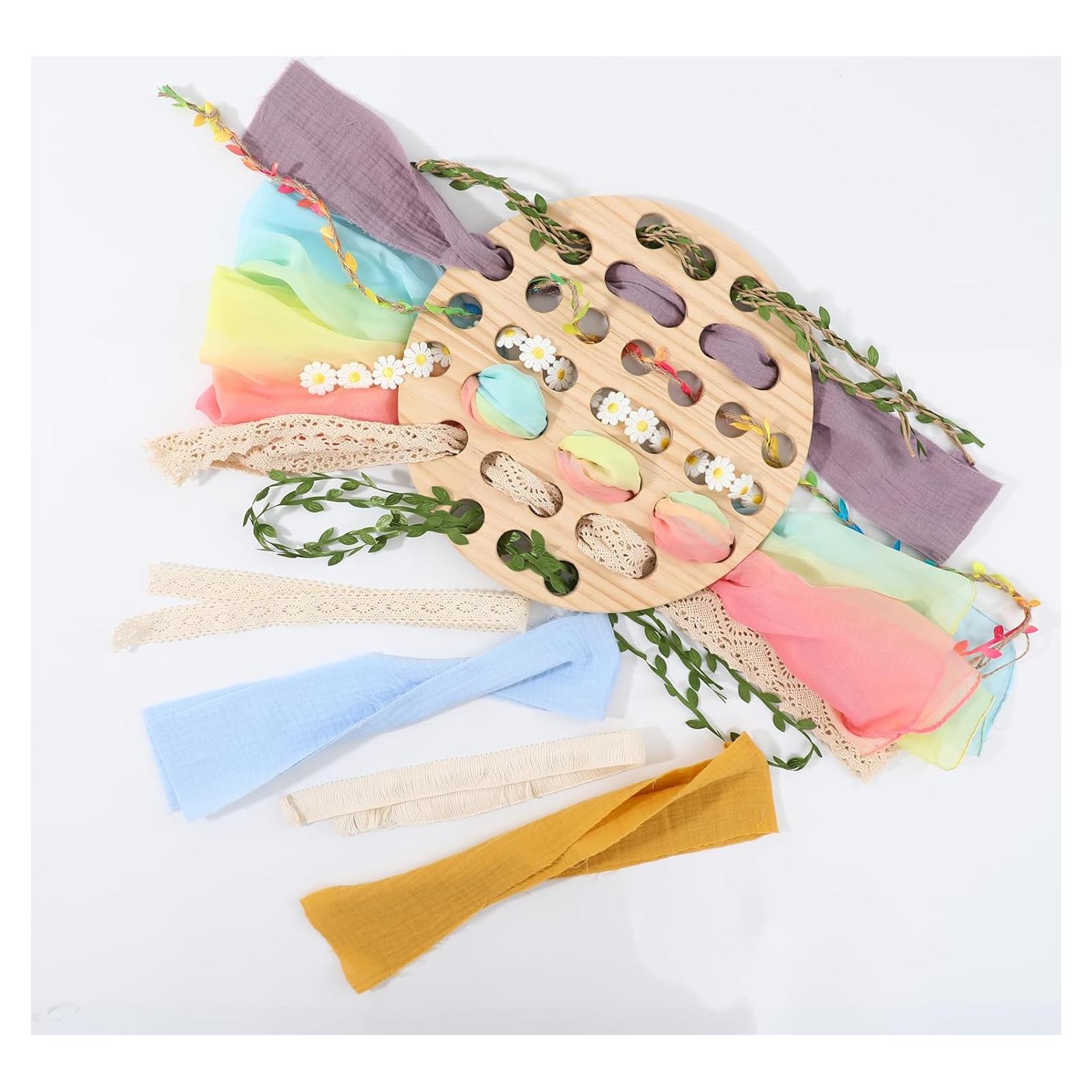 Juguete de Enhebrar de Madera COTTOVE 29x29 cm Arcoíris