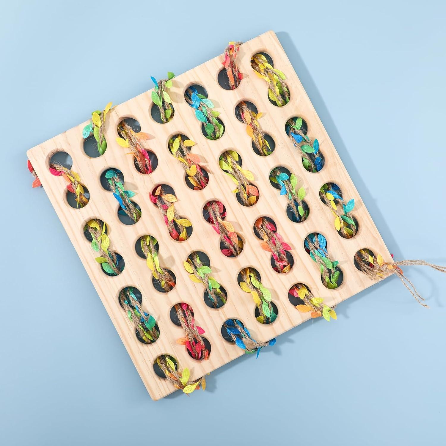 Juguete de Enhebrar de Madera COTTOVE 29x29 cm Arcoíris