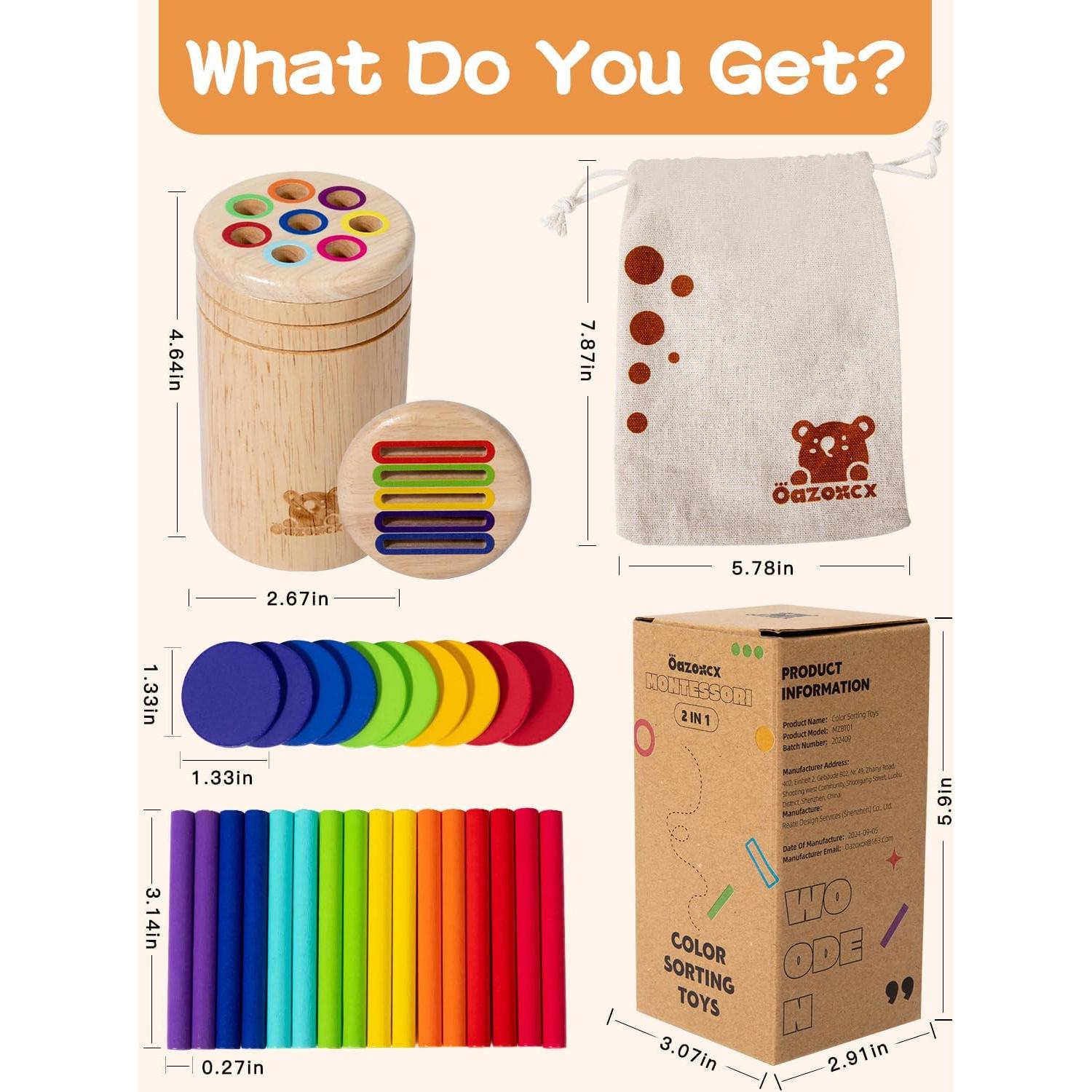 Juguete de Clasificación de Colores de Madera Create MZBT01