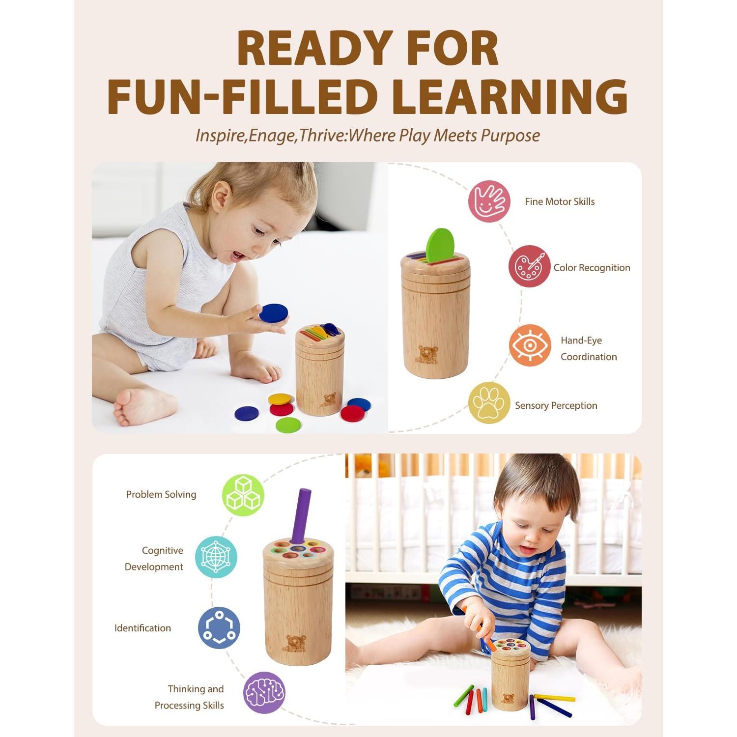 Juguete de Clasificación de Colores de Madera Create MZBT01