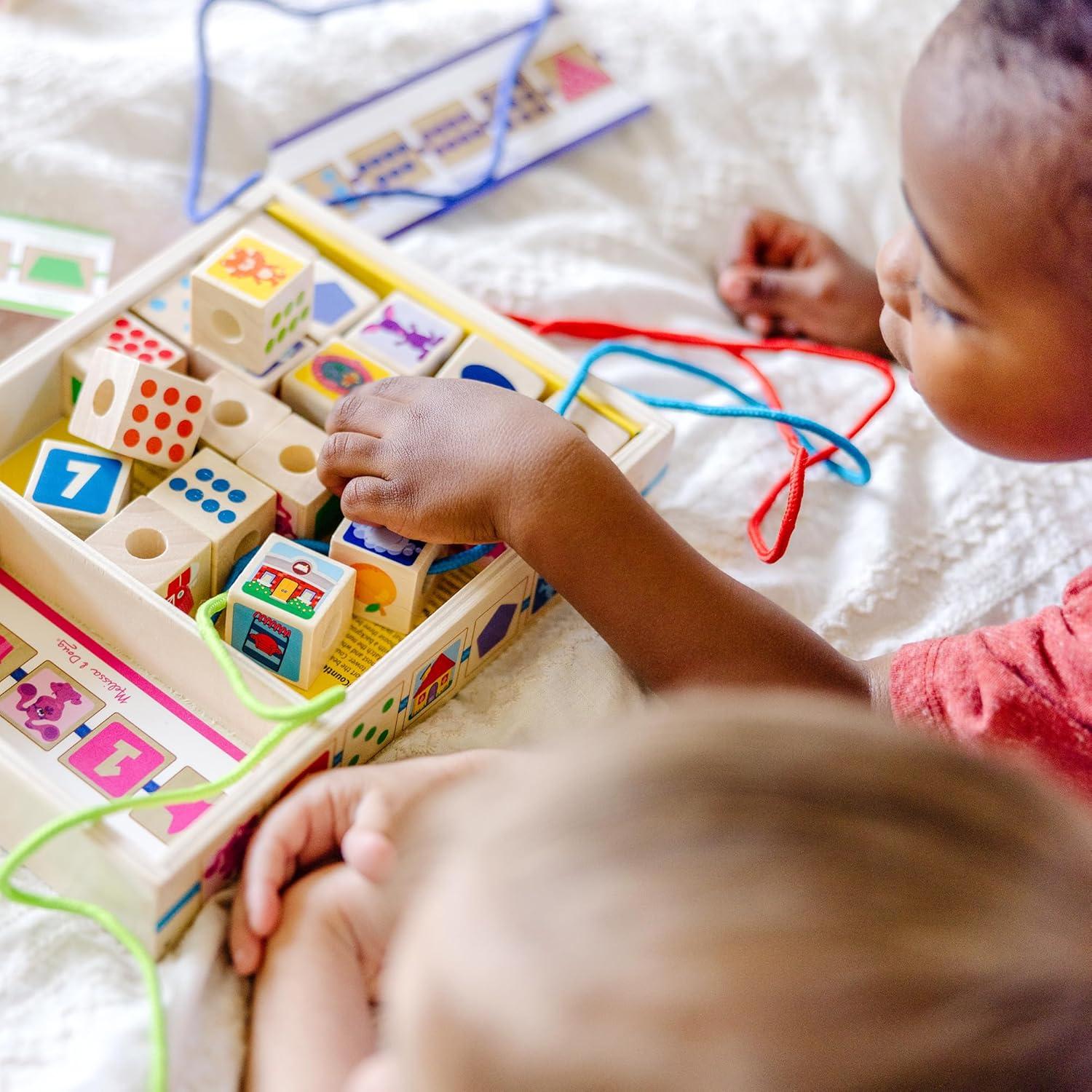 Cuentas de Enhebrar de Madera Melissa & Doug - 25 Piezas