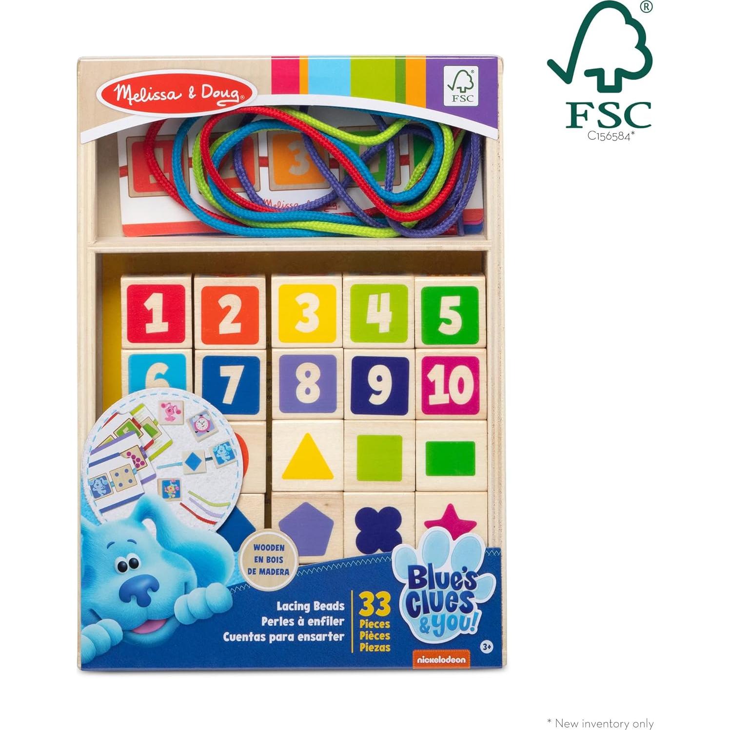 Cuentas de Enhebrar de Madera Melissa & Doug - 25 Piezas