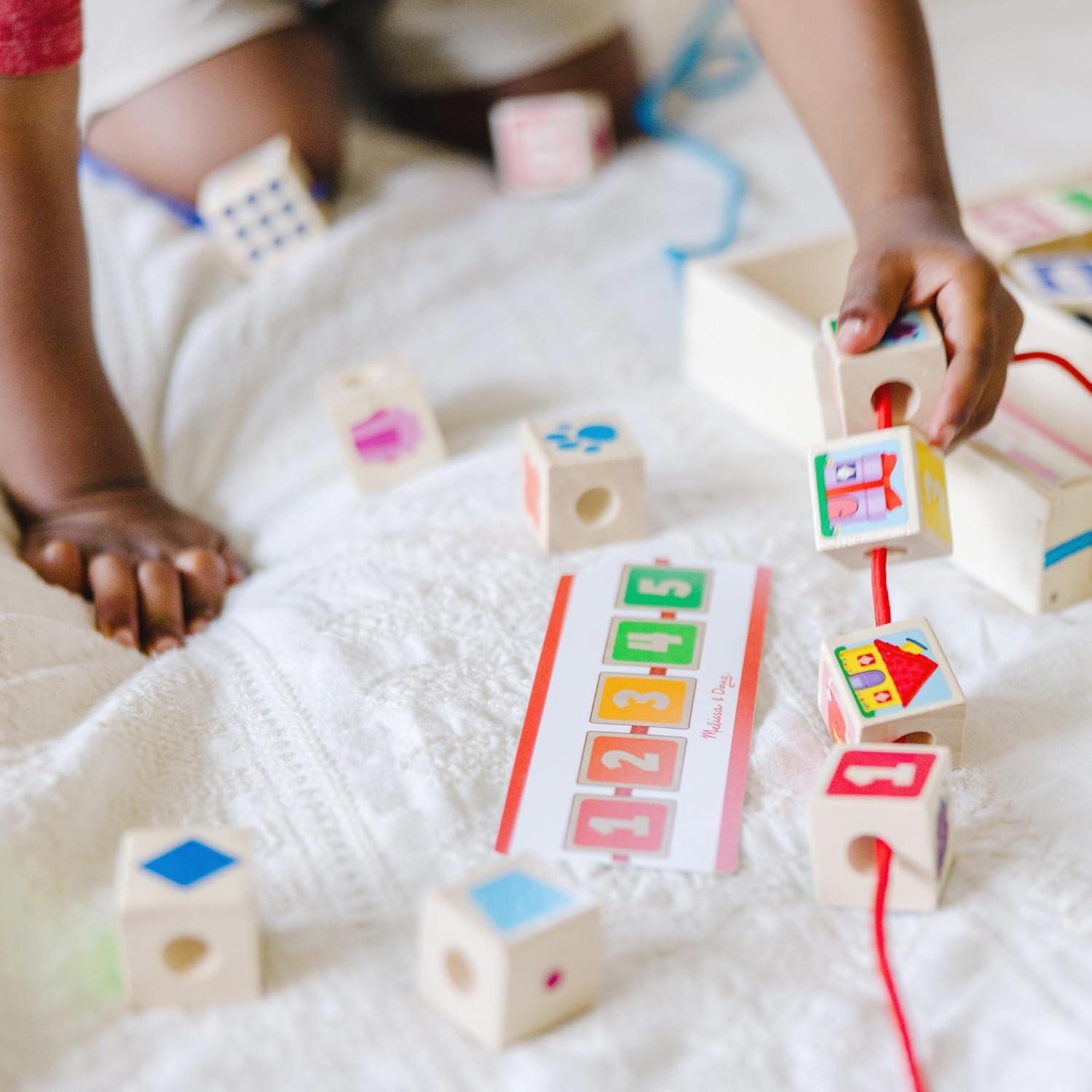 Cuentas de Enhebrar de Madera Melissa & Doug - 25 Piezas